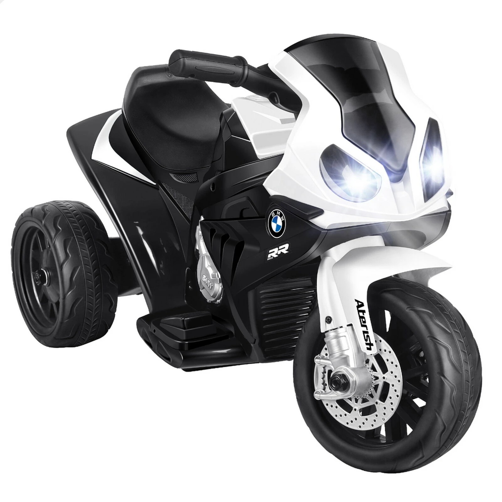 1 BMW Kids Ride On Car Motorbike S1000RR Licensed Electric Toys Police Bike - White Black, 1 of 8
