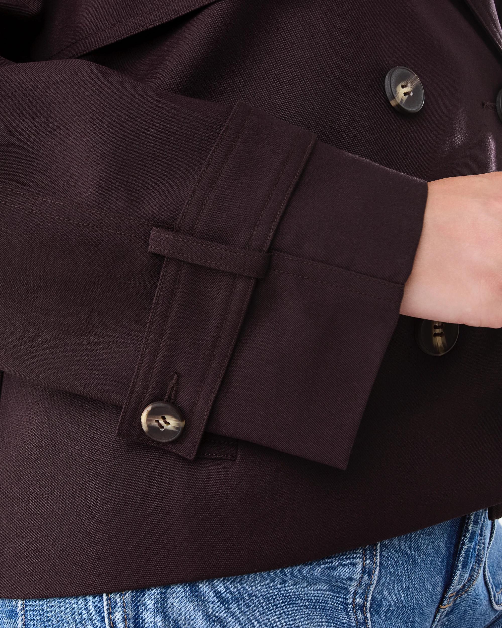 8 Crop Trench Coat Choc Plum, 8 of 10