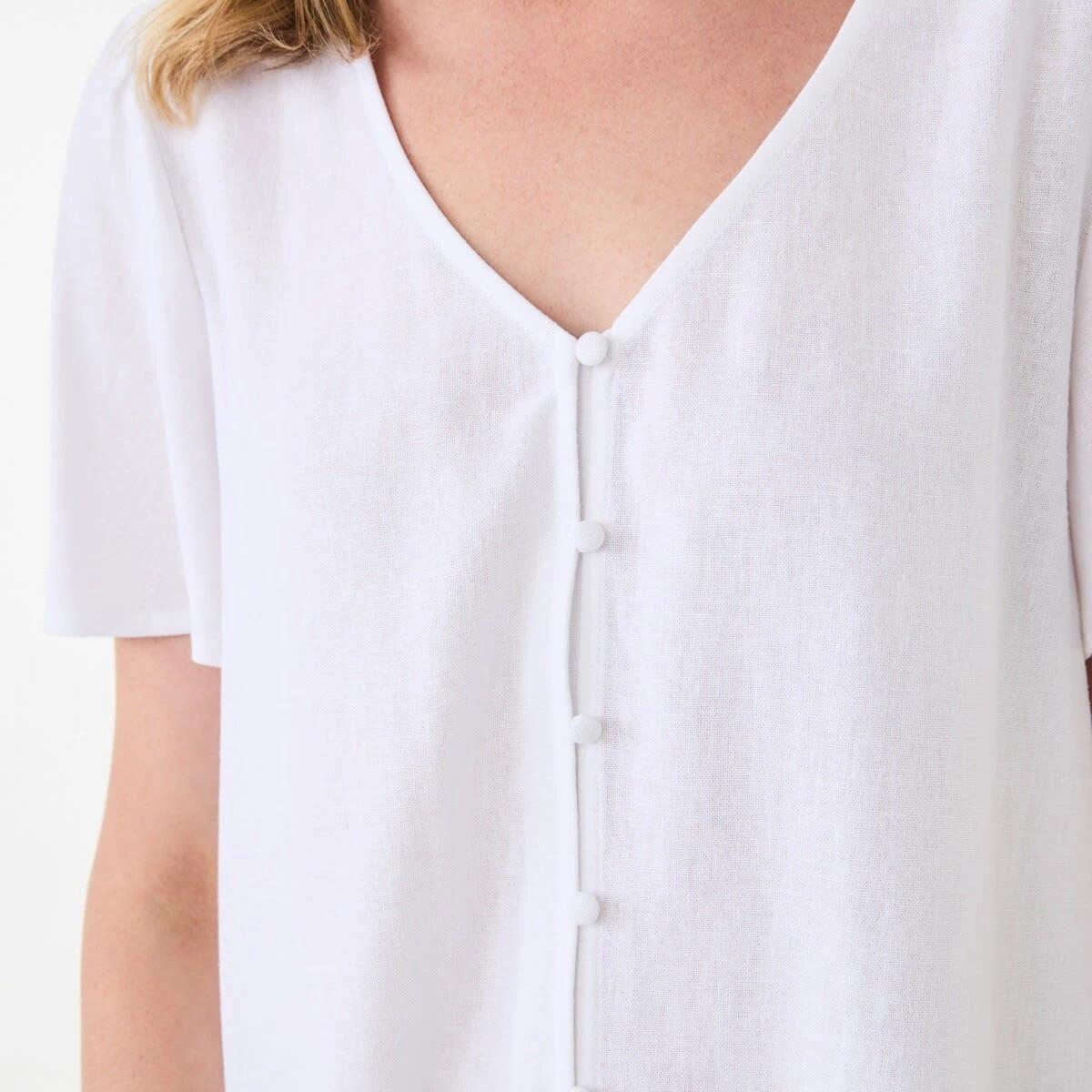 5 Short Sleeve Femme Top White, 5 of 5