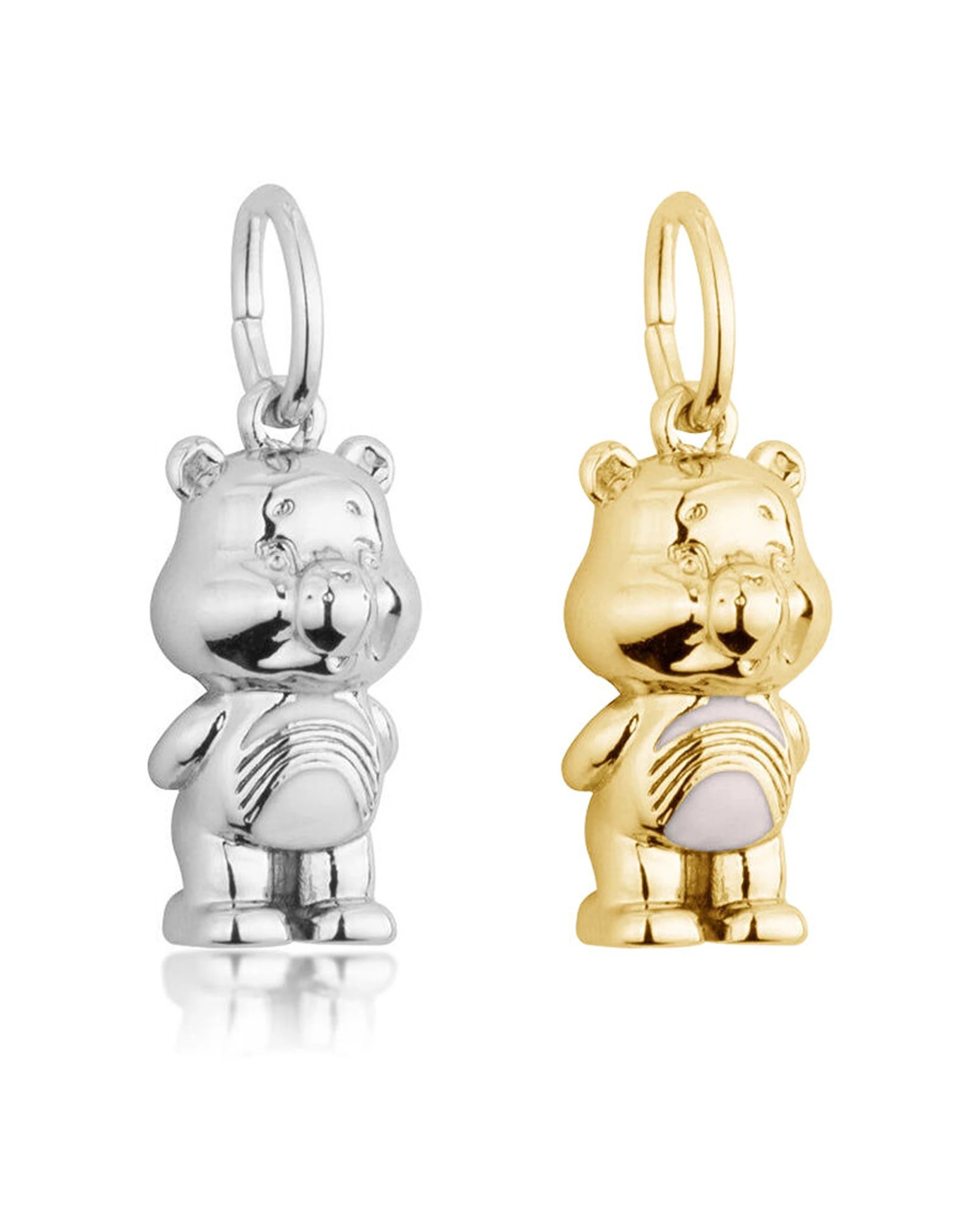 1 Care Bears 2PK Cheer Bear Charm Set Gold Plated Brass - Multi, 1 of 4