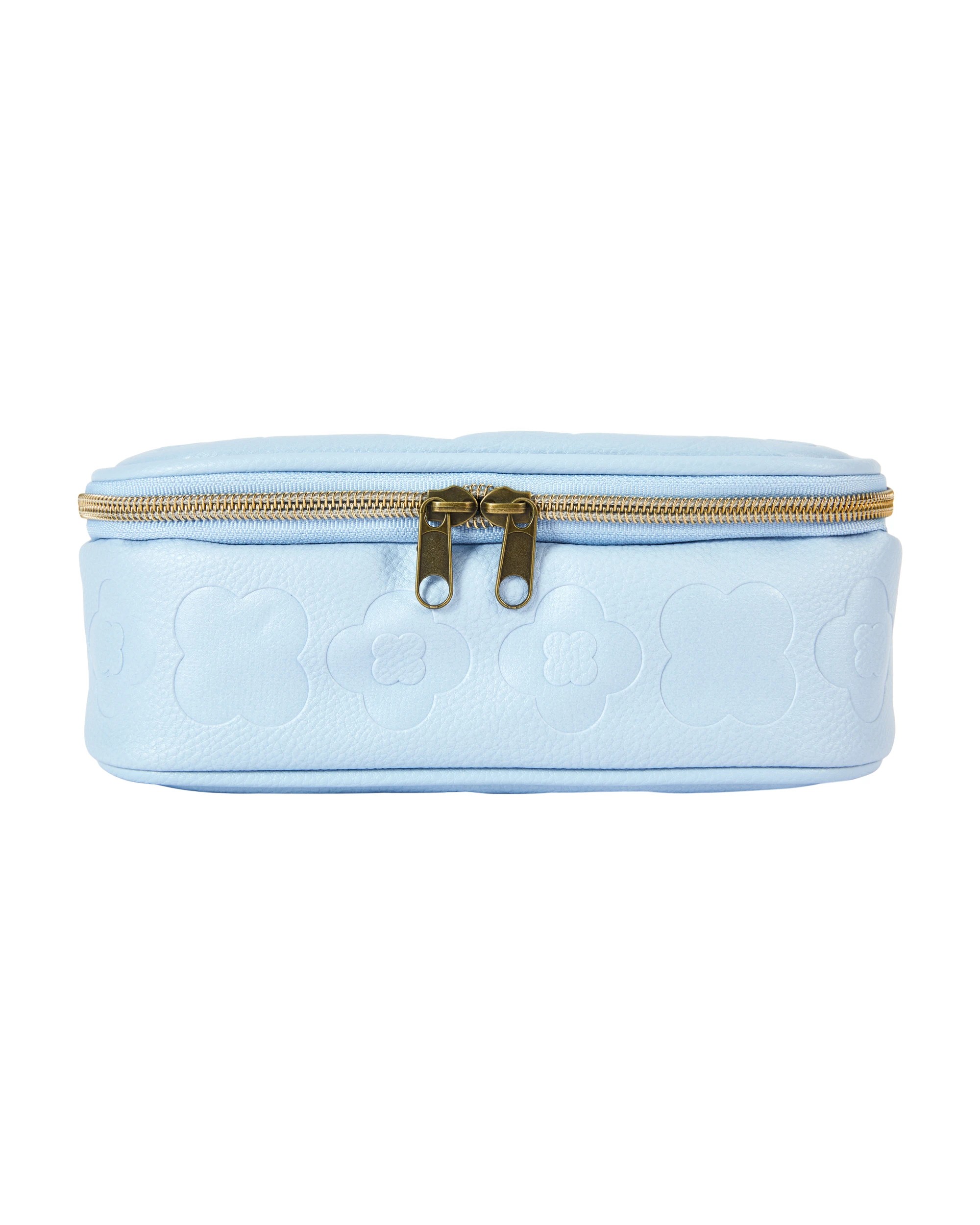 1 Pencil Case Zip Top - Blue Flower, 1 of 6