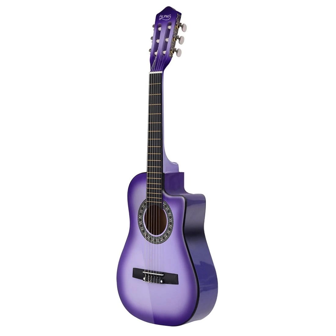 3 Alpha 34 Inch Classical Guitar Wooden Body Nylon String Beginner Kids Gift - Purple, 3 of 6