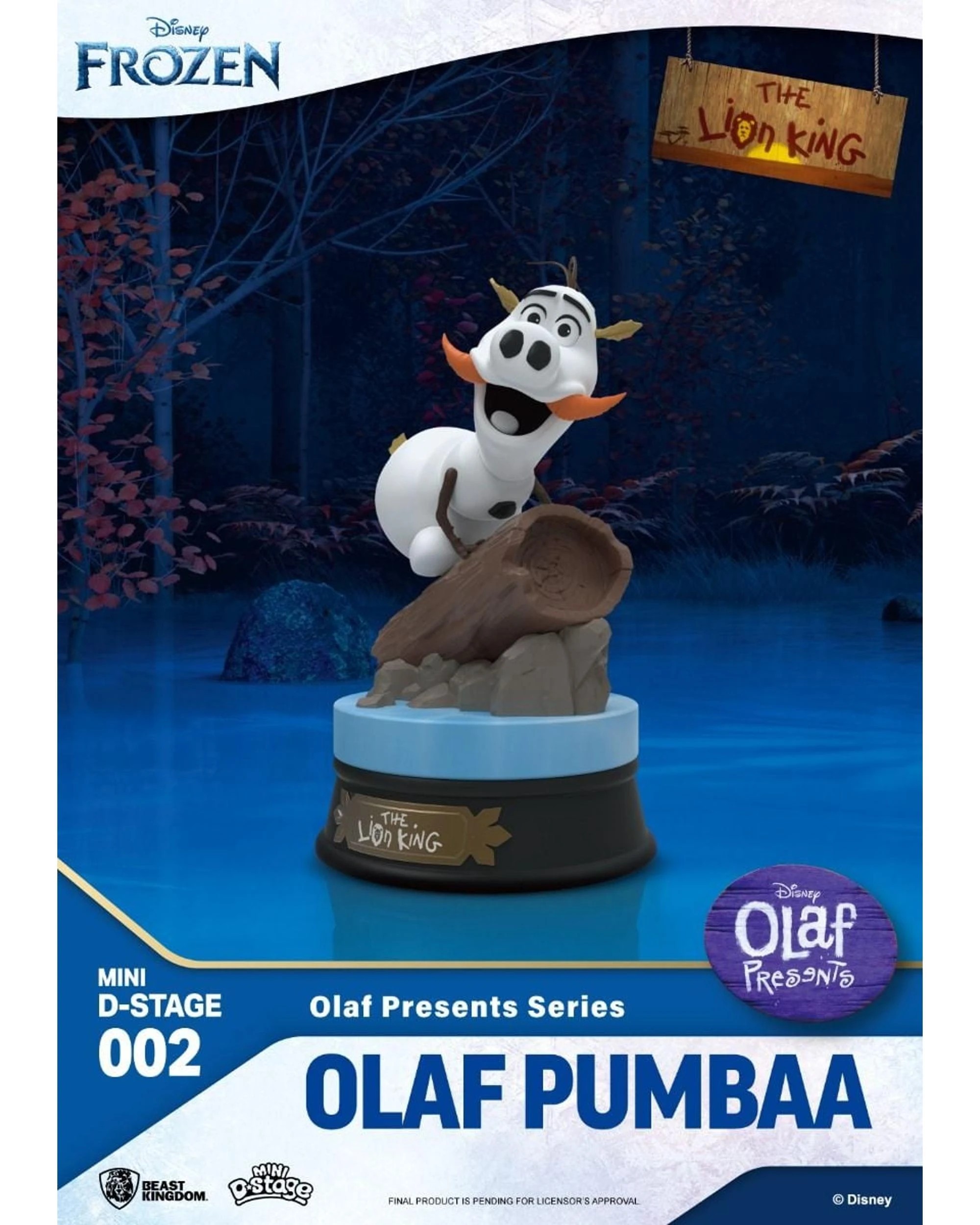 4 Beast Kingdom Mini D Stage Disney Olaf Presents Series Olaf Pumbaa Figure, 4 of 6