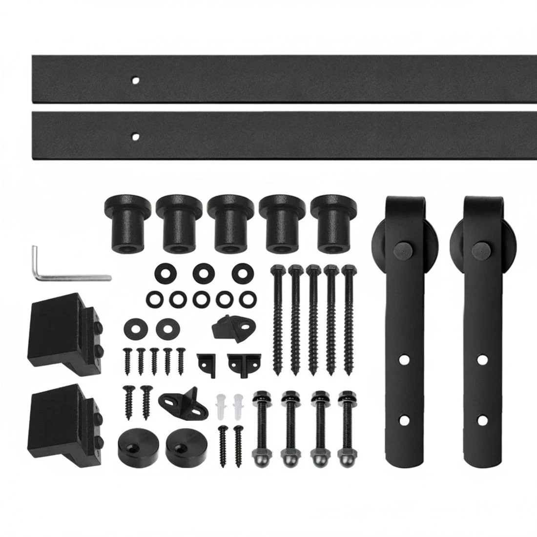 6 Cefito Sliding Barn Door Hardware Track Set 1.83m - Black, 6 of 7