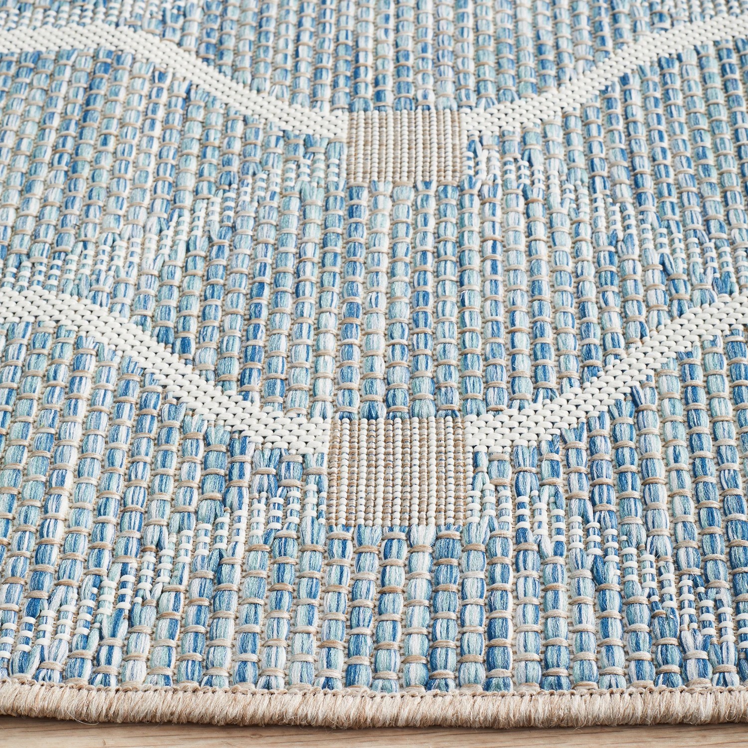 5 Common Ground Rugs Portico 5501 Outdoor 300x80cm Runner - Medium Pet Friendly Rug - Blue, 5 of 7