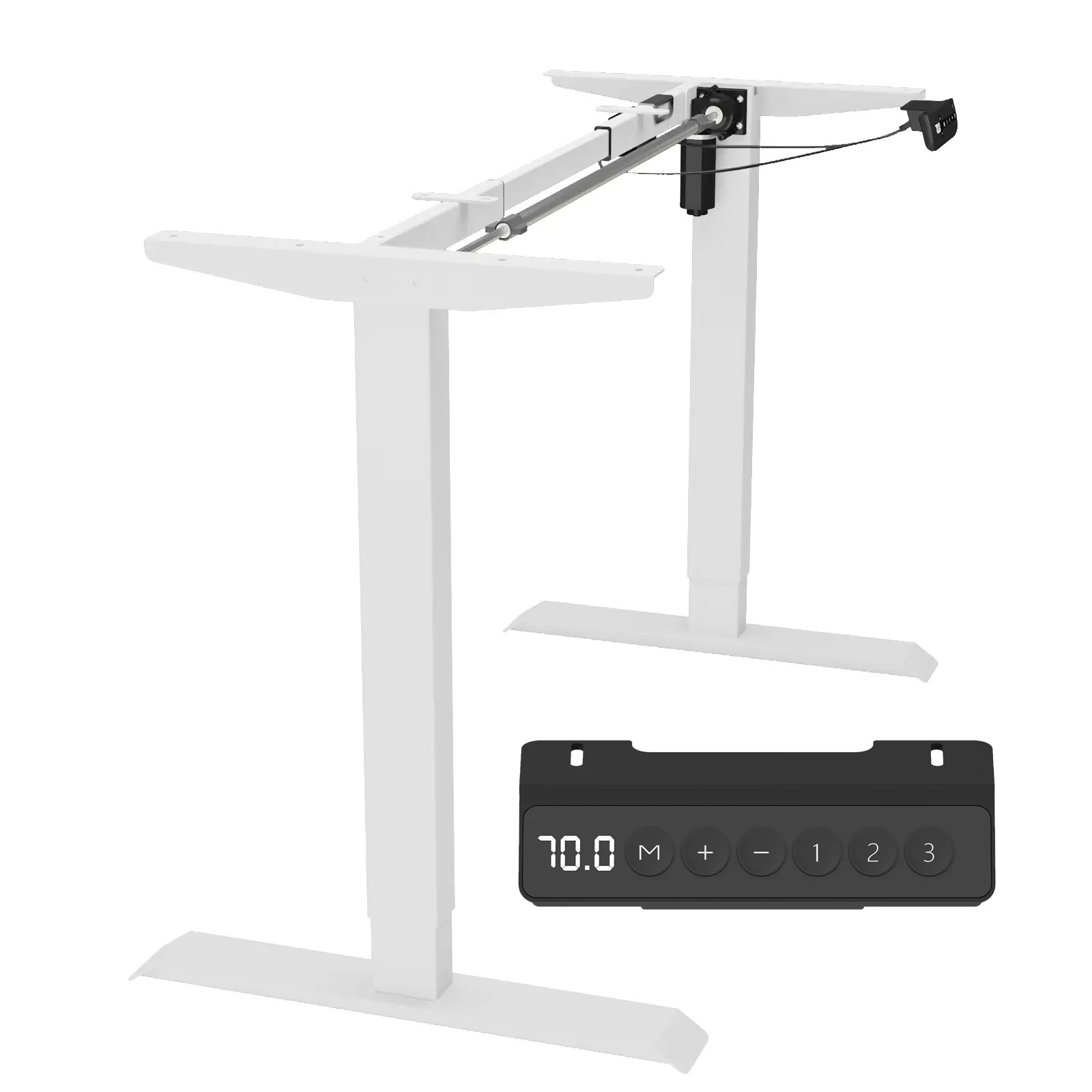 1 Advwin Height Adjustable Standing Desk Frame with Memory Smart Controller - White, 1 of 3