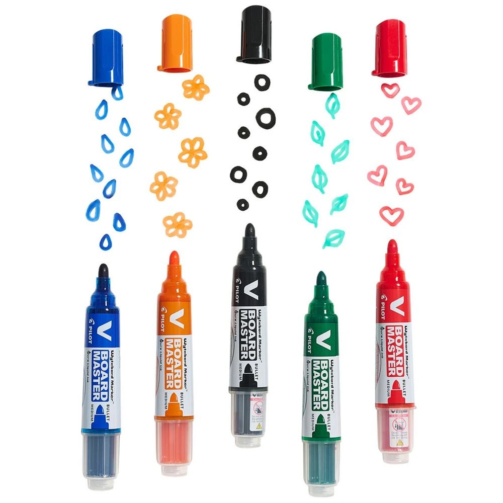 6 PILOT VBoard Master Whiteboard Marker Bullet Orange, 6 of 6
