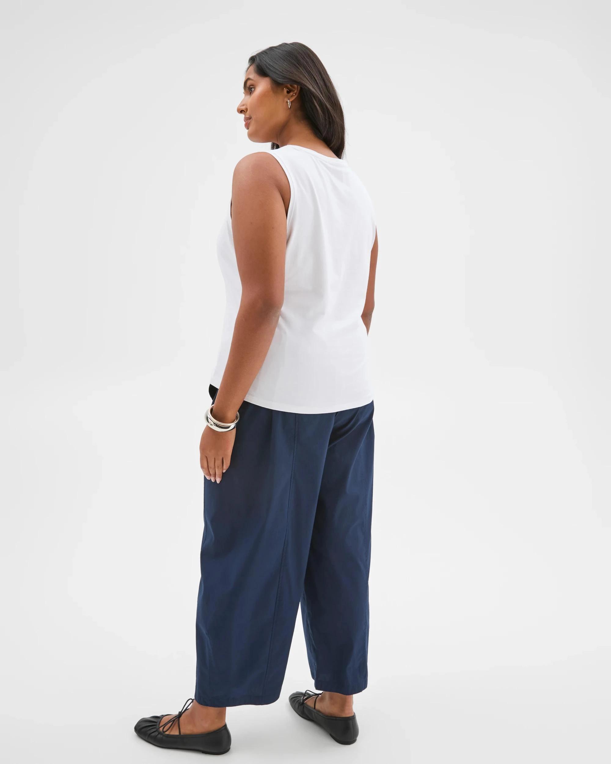 4 Target Curve Plus Size Australian Cotton Blend Sleeveless Tank WHITE, 4 of 10