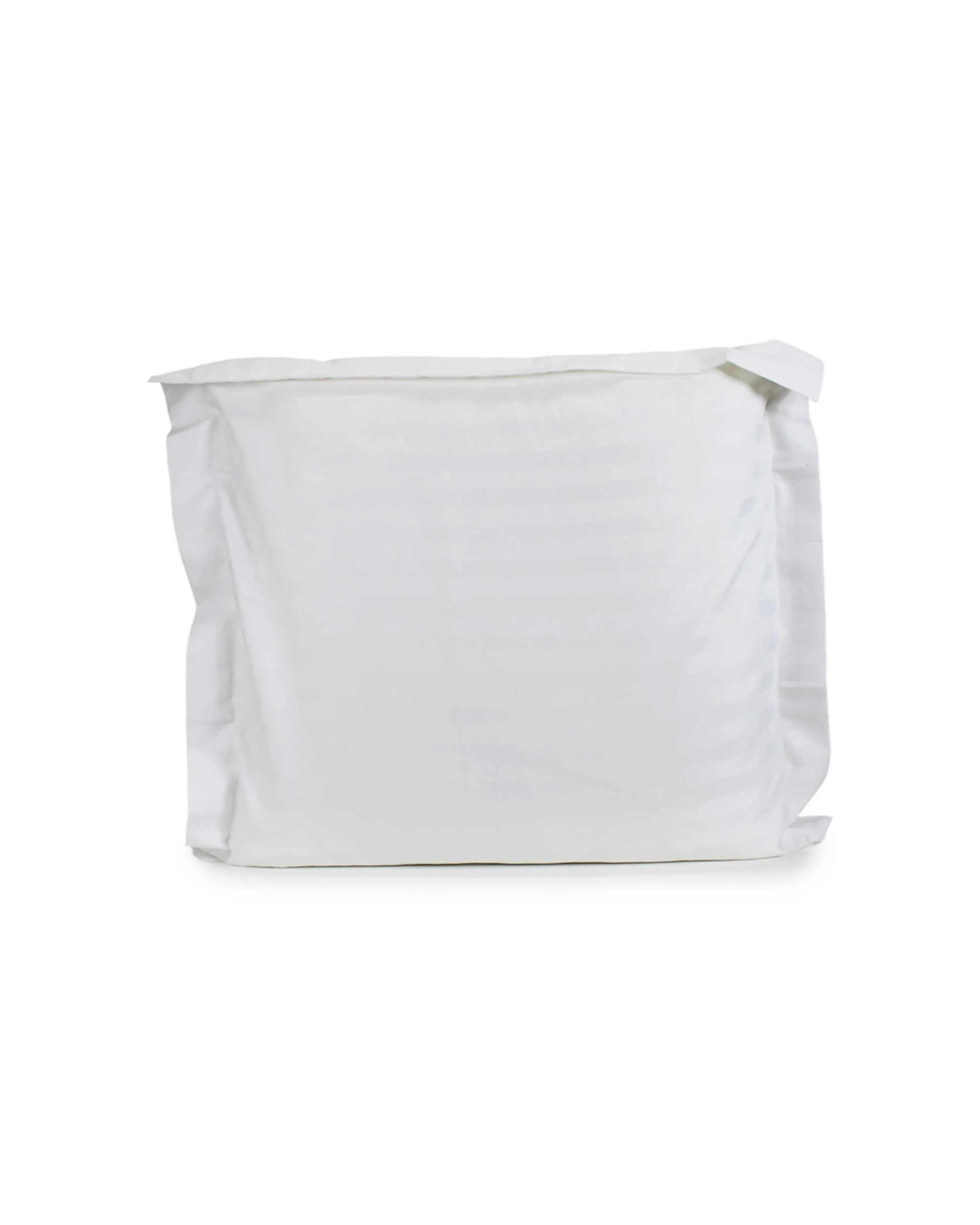 2 Jason Commercial Satin Stripe Pillow Case Tailored 2PK 65x65cm - White, 2 of 3