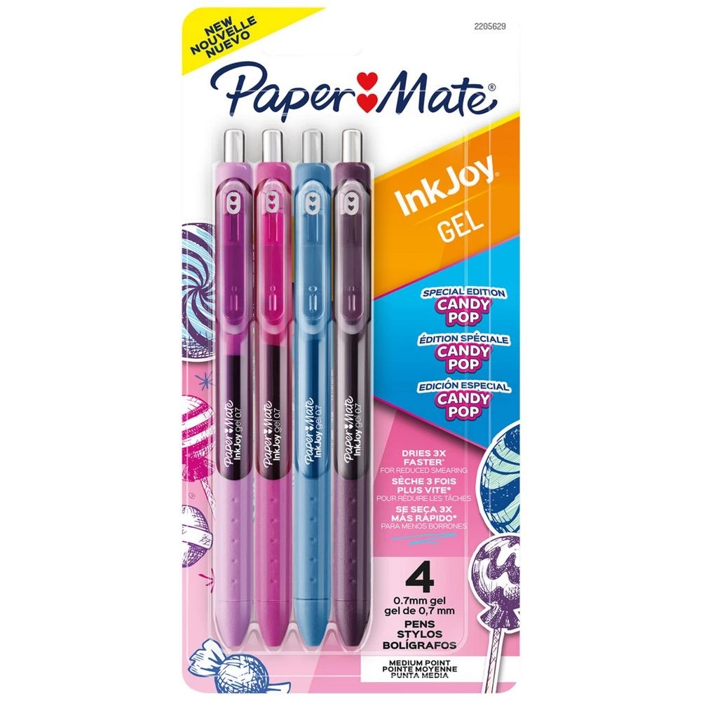 1 Paper Mate InkJoy Gel Pens 0.7mm Candy Pop 4 Pack, 1 of 9