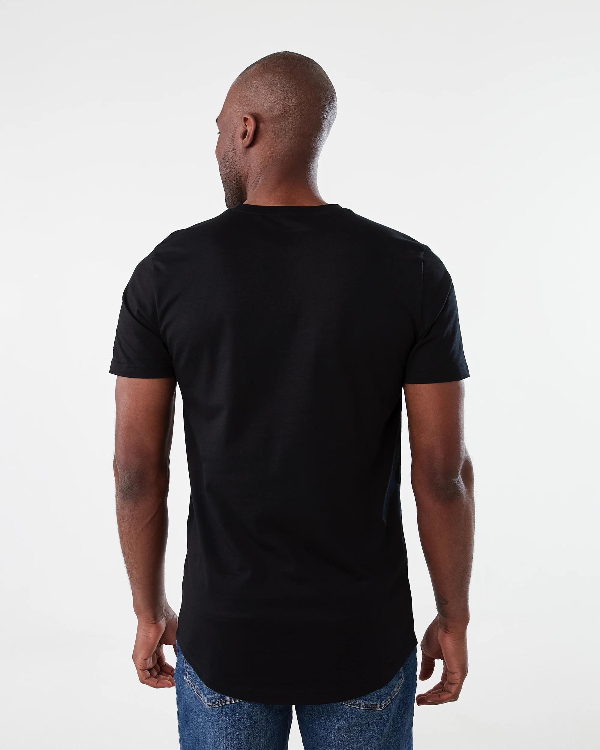 3 Australian Grown Cotton Longline T-shirt Black, 3 of 6