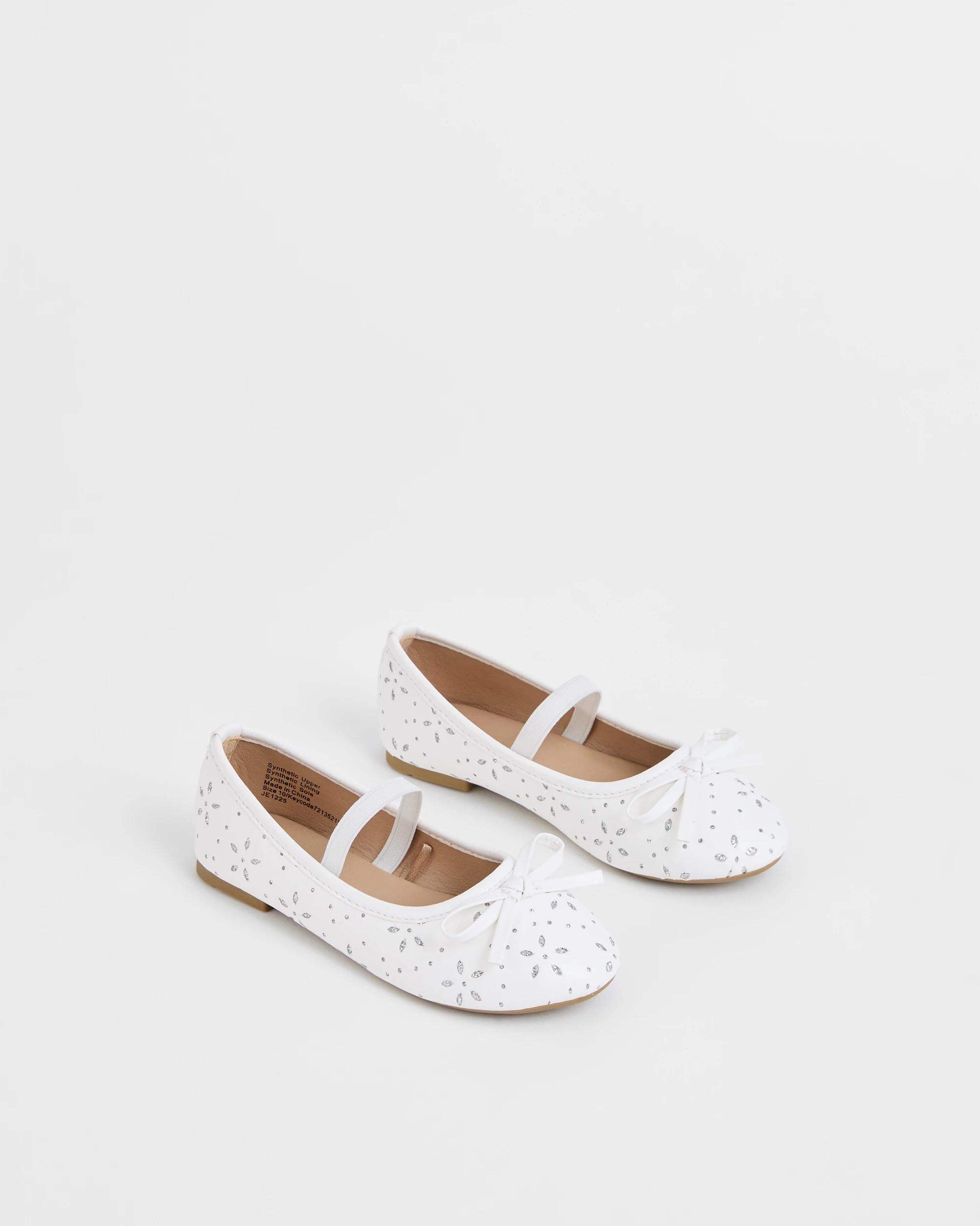 2 Target Kids Lazer Cut Ballet Flat WHITE, 2 of 3