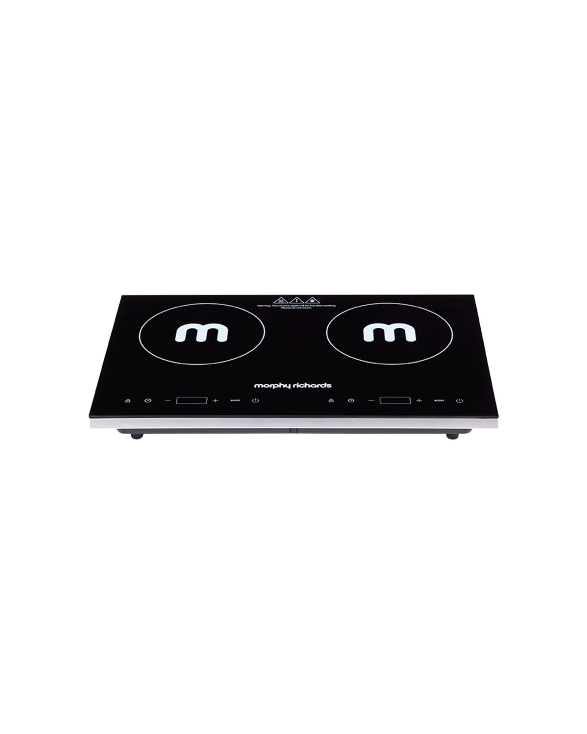 2 Morphy Richards Dual Induction Cooktop 2200W Digital Display Portable - Black, 2 of 5
