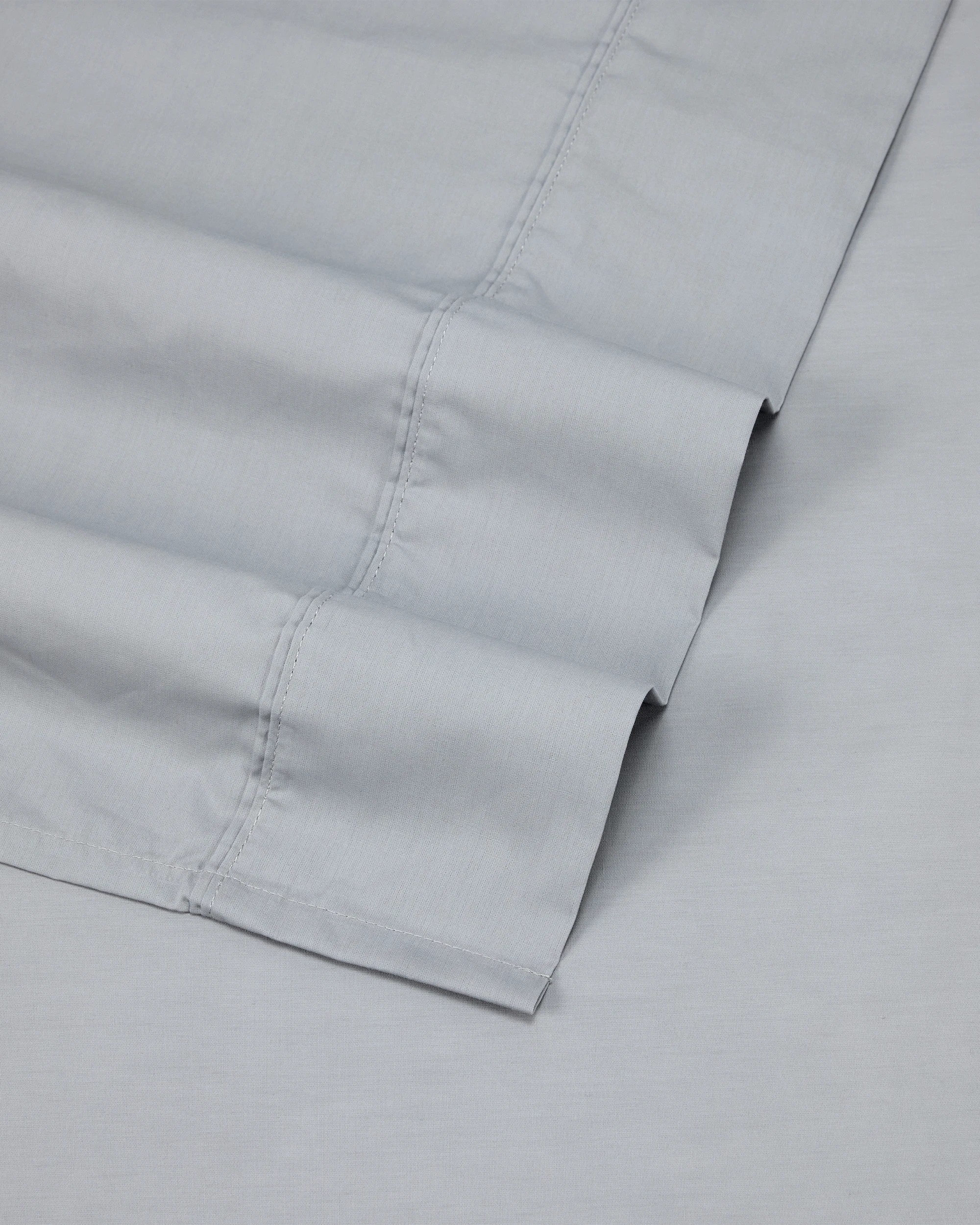 7 250 Thread Count Cotton Rich Sheet Set - Double Bed, Light Grey, 7 of 10
