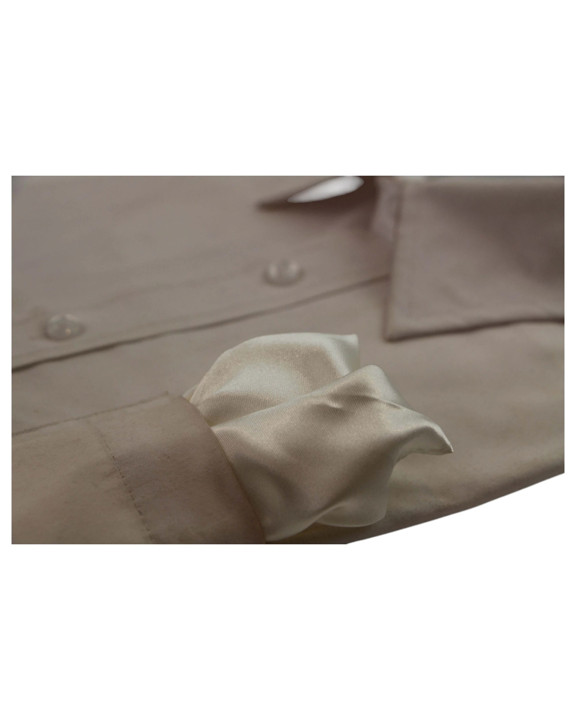 3 Zasel Mens Pocket Square - Natural, 3 of 3