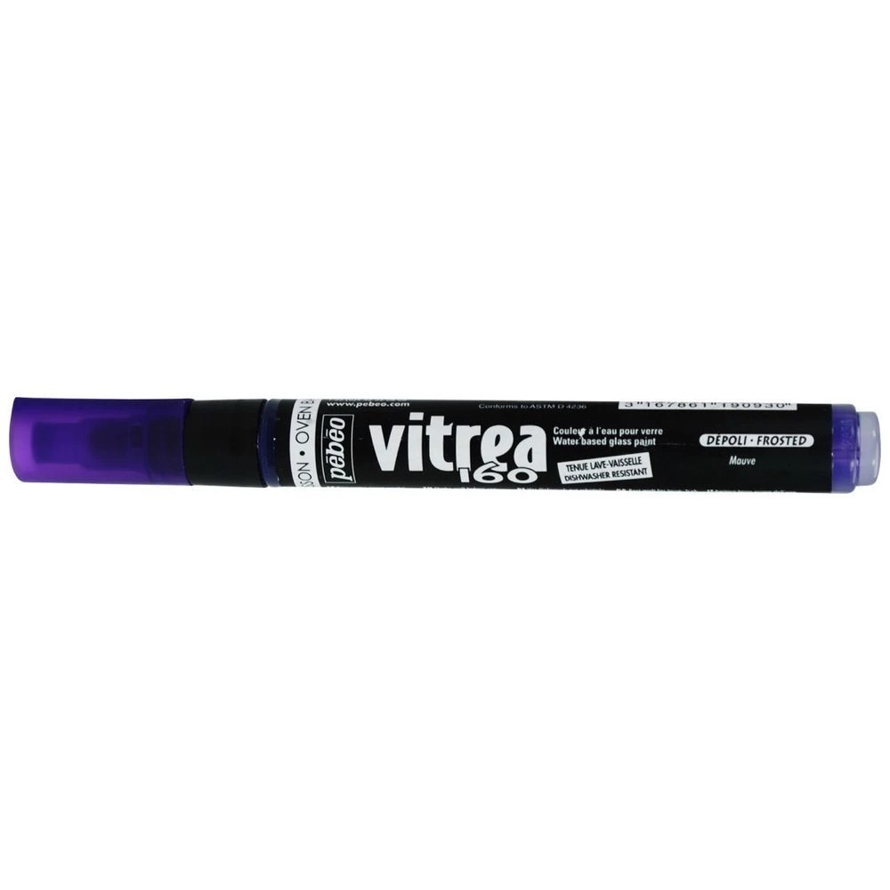 1 Pebeo Vitrea 160 Frosted Glass Paint Marker Mauve, 1 of 2