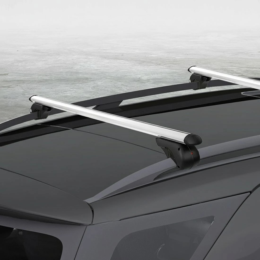 7 Giantz Universal Car Roof Racks Pod Cross Bars Aluminium Adjustable 123cm - Silver, 7 of 7