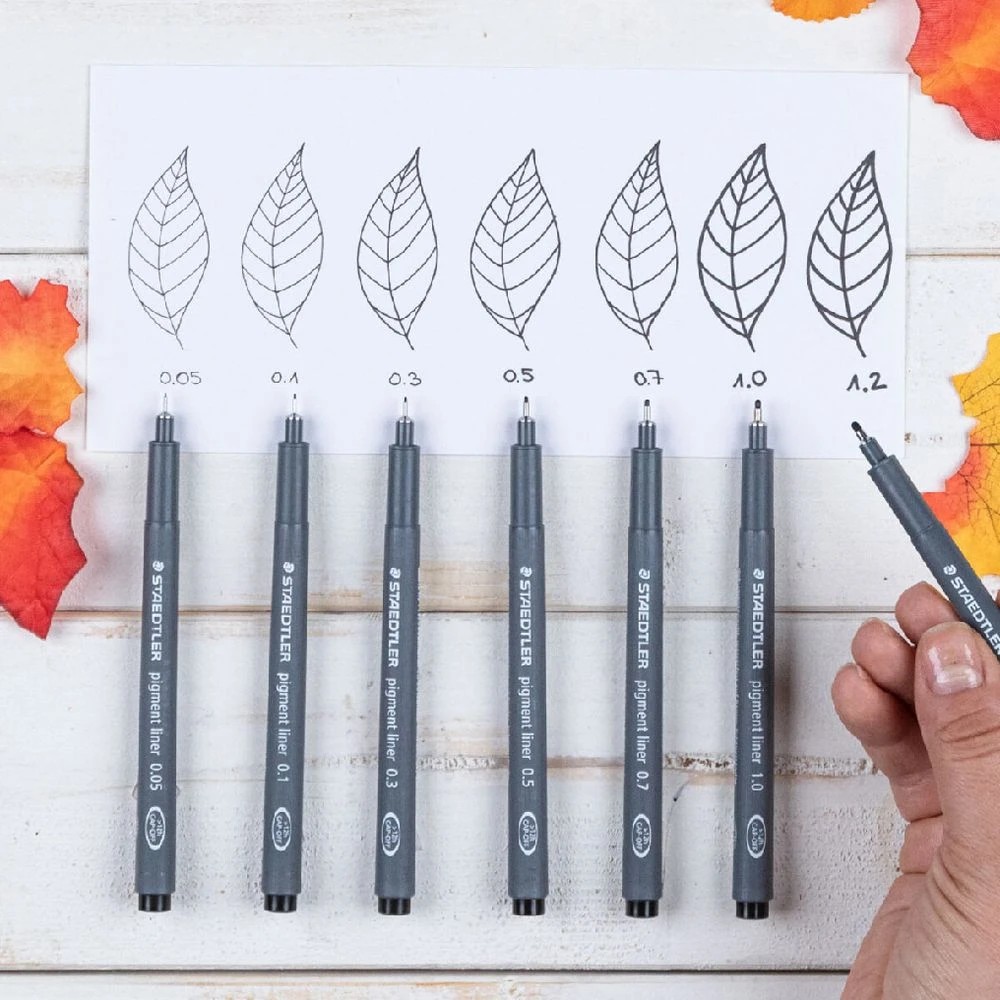 3 Staedtler Pigment Liner 0.5mm Black, 3 of 5