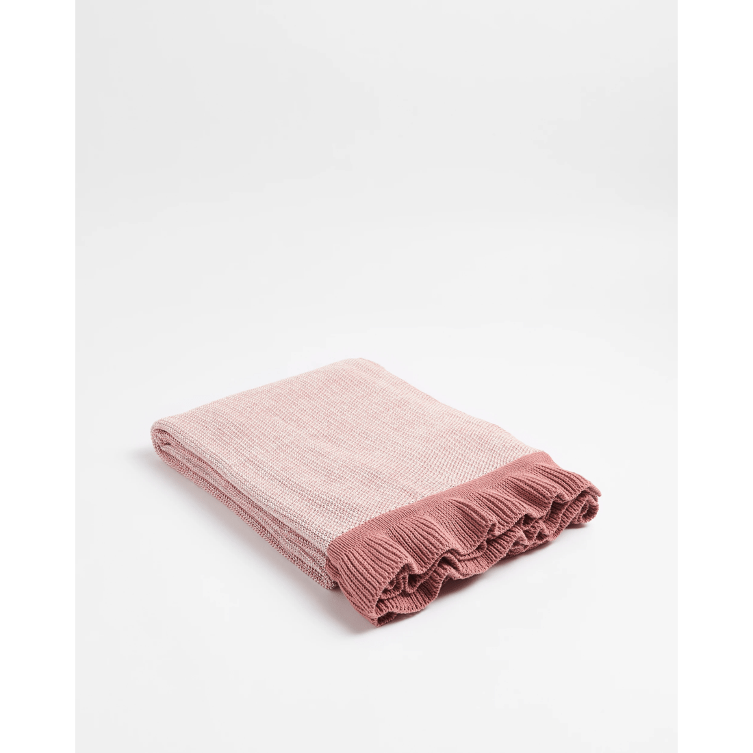 1 Target Kaya Knit Ruffle Throw
 - Queen Bed
 - Pink, 1 of 2