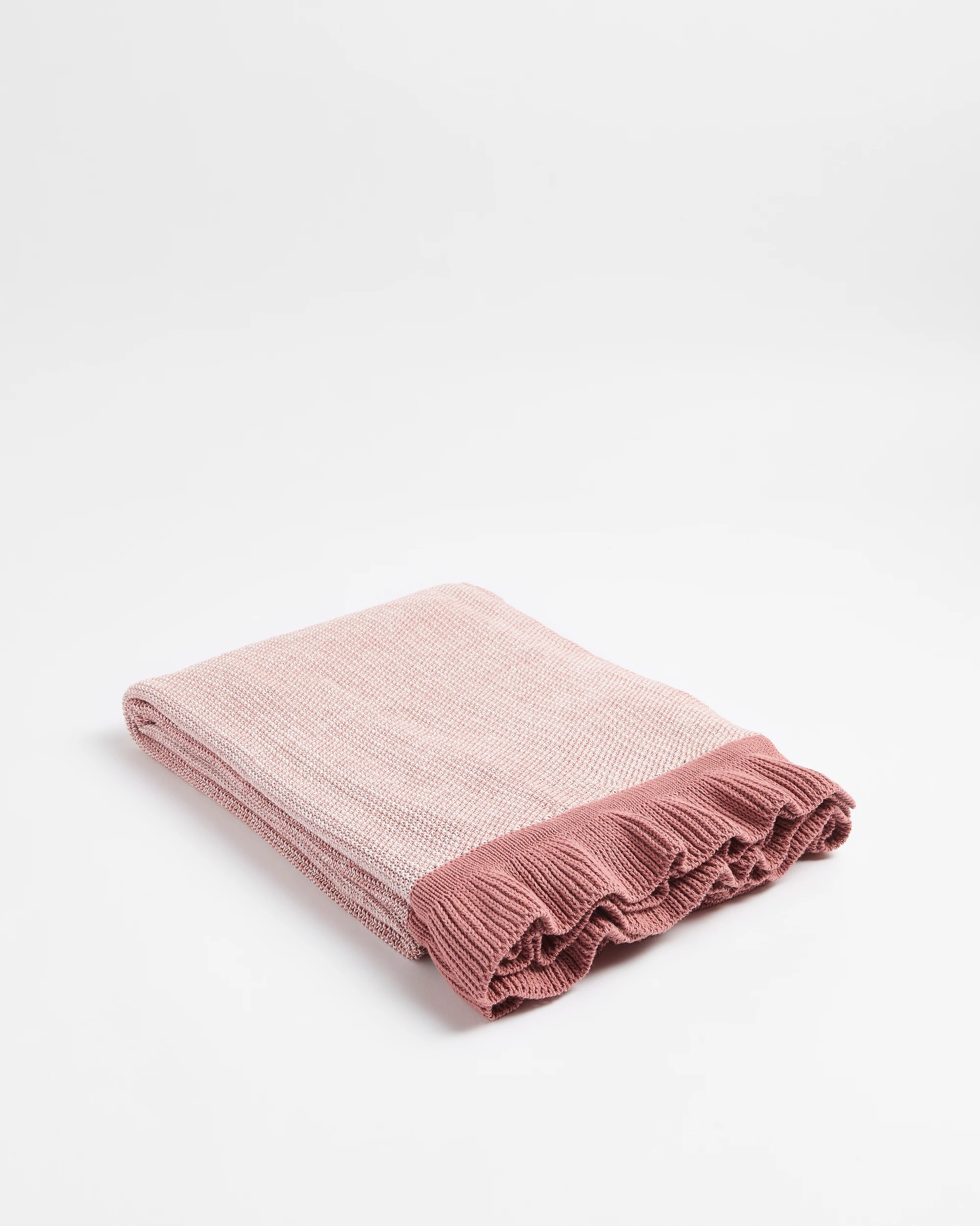 1 Target Kaya Knit Ruffle Throw - Queen Bed - Pink, 1 of 2