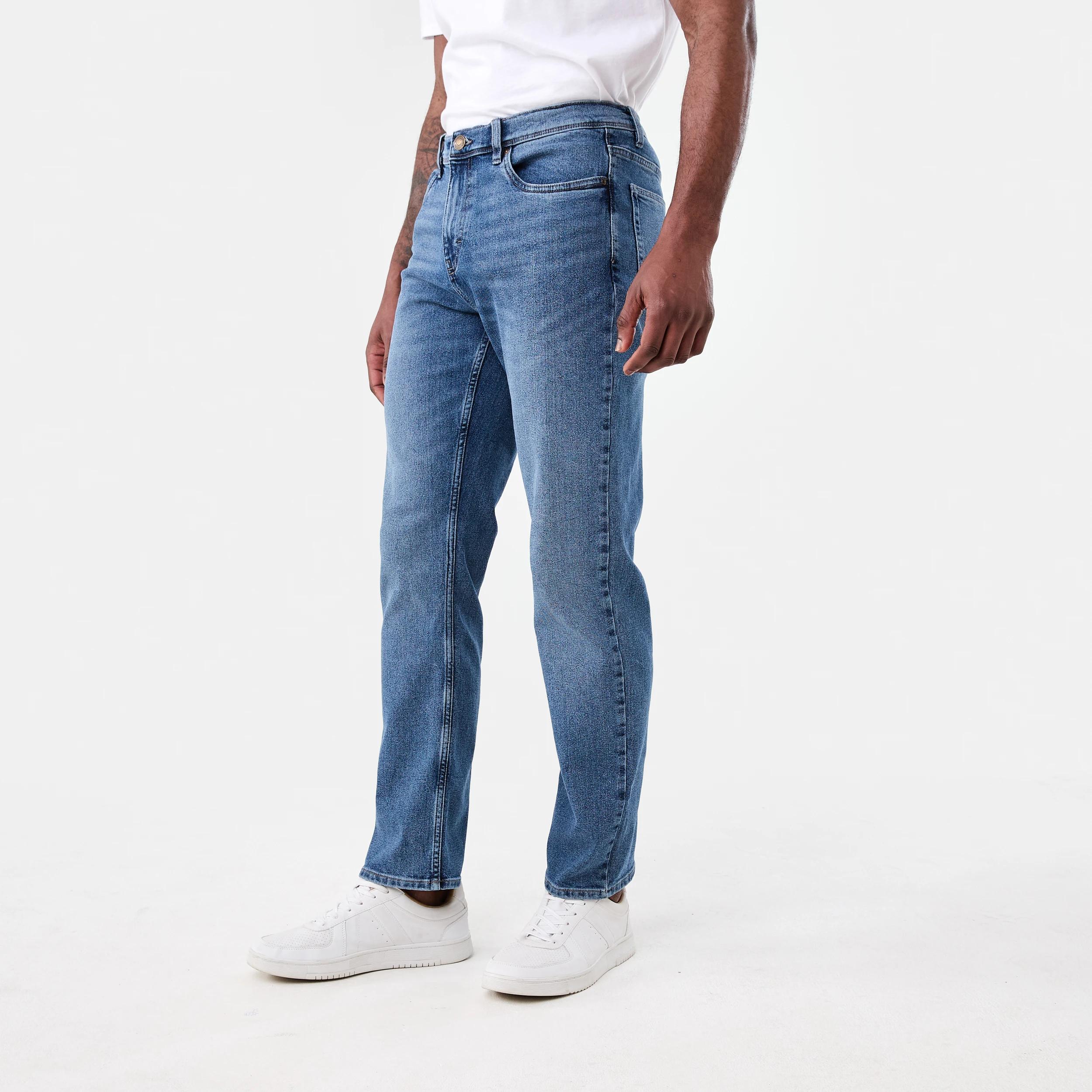 2 Straight Stretch Jeans Mid Wash, 2 of 5