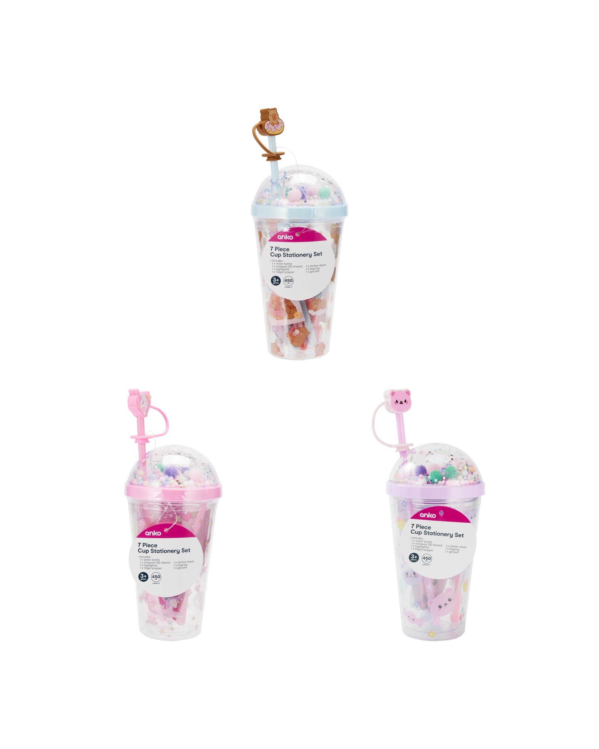 1 7 Piece Cup Stationery Set - Assorted, 1 of 9