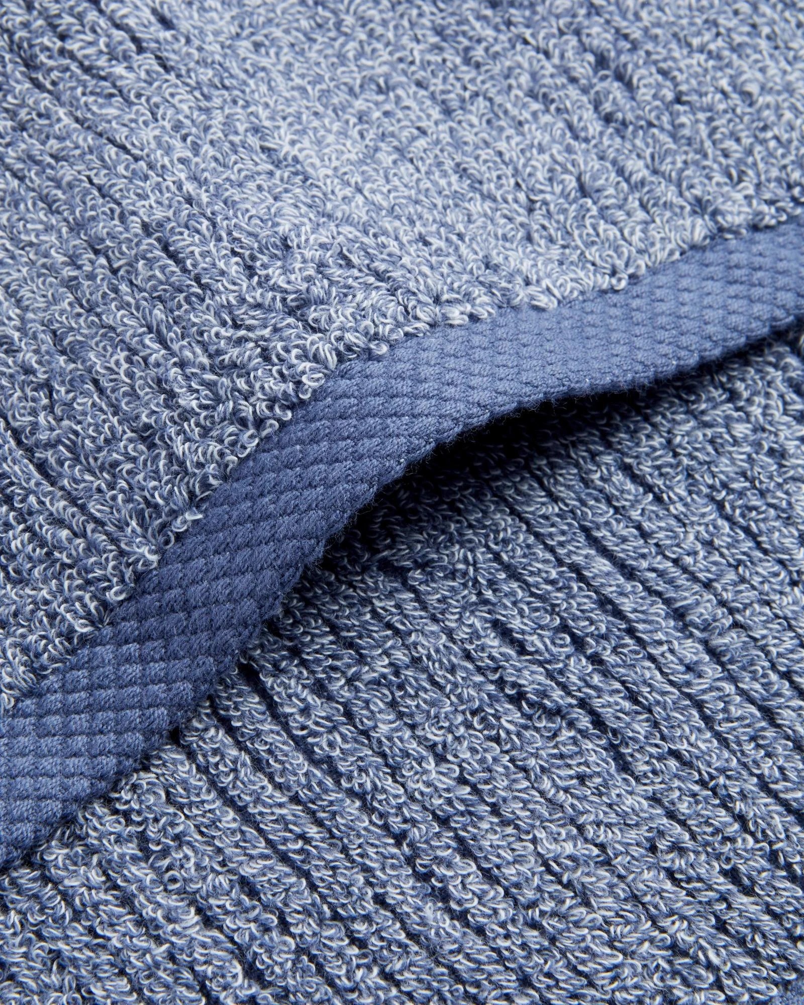 2 Target Australian Cotton Ribbed Face Washer - Piper Marle - Blue, 2 of 3