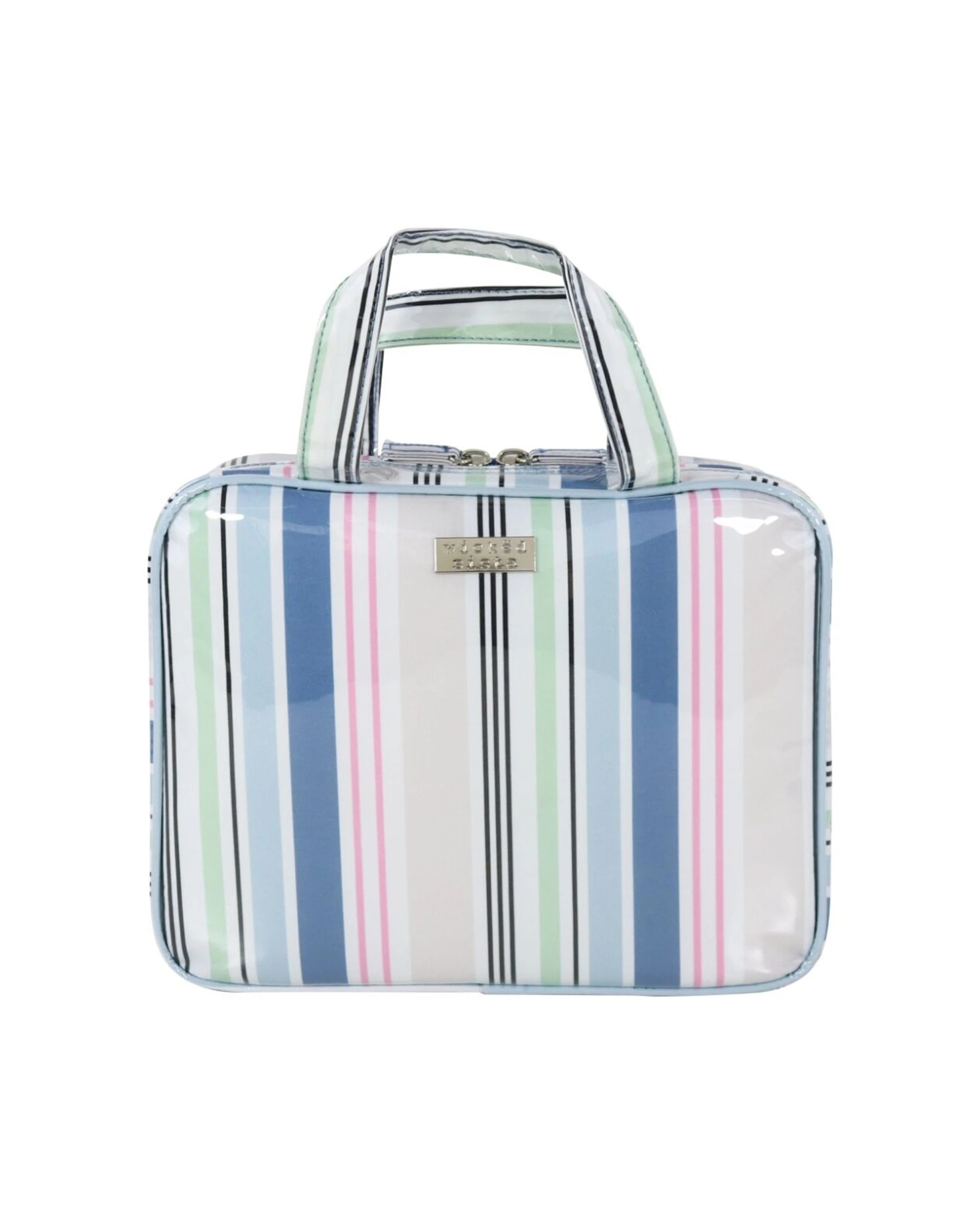 1 Wicked Sista Anderson Stripe Large Hold All Cosmetic Bag Waterproof - Multi, 1 of 2