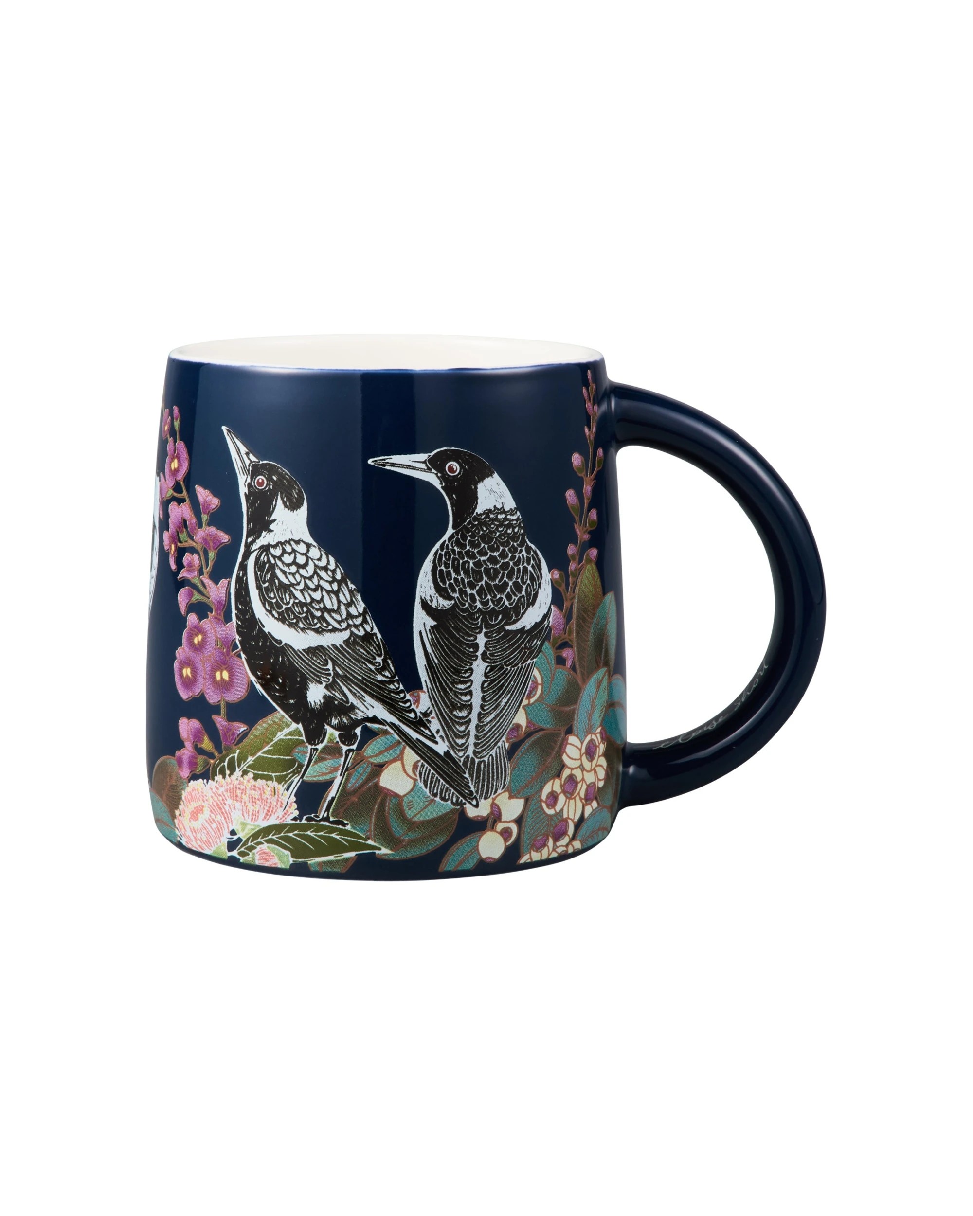 1 Maxwell & Williams Eloise Short Native Grace Magpie Mug 350ml - Black, 1 of 2
