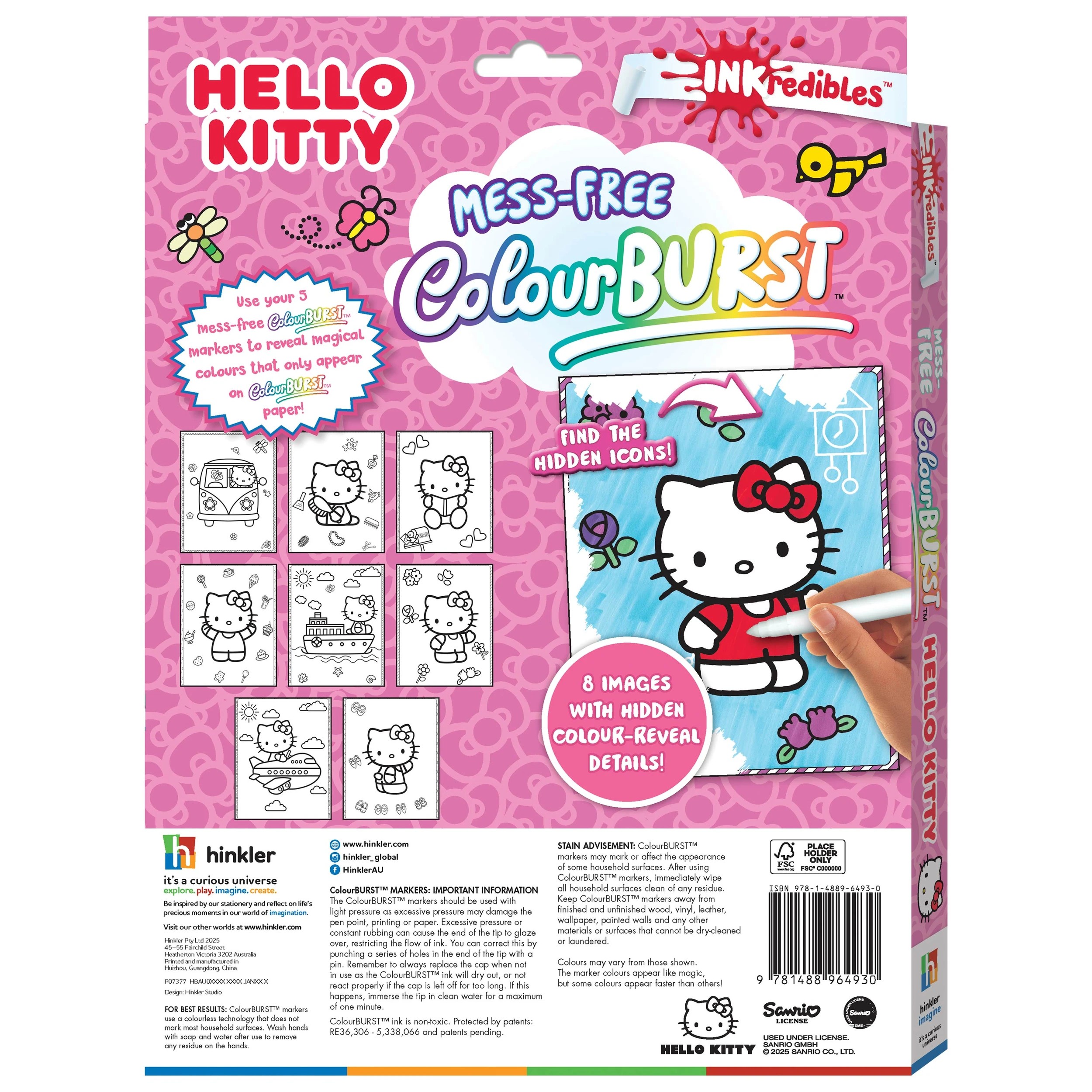2 INKredibles Mess-Free ColourBurst Hello Kitty Activity Kit - Book, 2 of 6