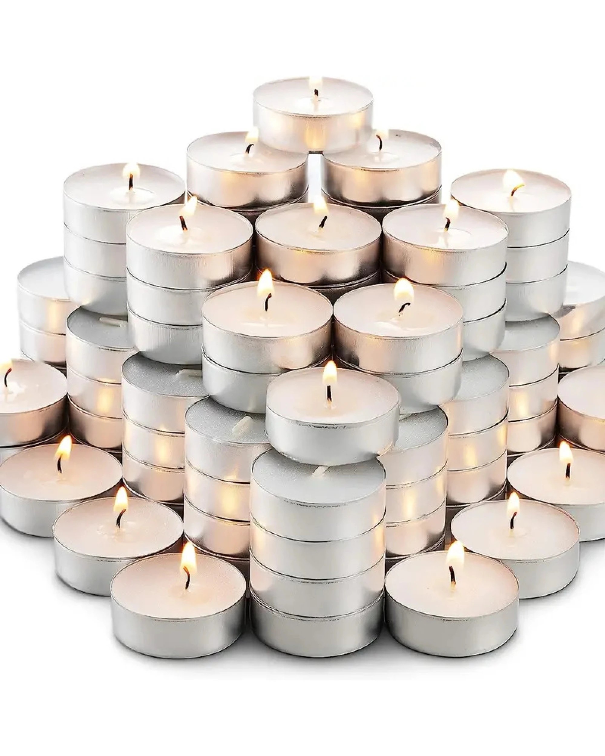 1 BR Home 600pcs TEA LIGHT CANDLES 4 Hour Burn Tealight Wedding Smokeless Crystal Wax BULK, 1 of 6