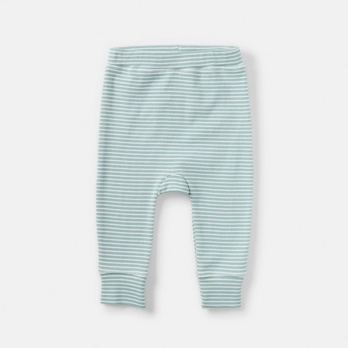 1 Stripe Rib Leggings Grn Stripe, 1 of 3