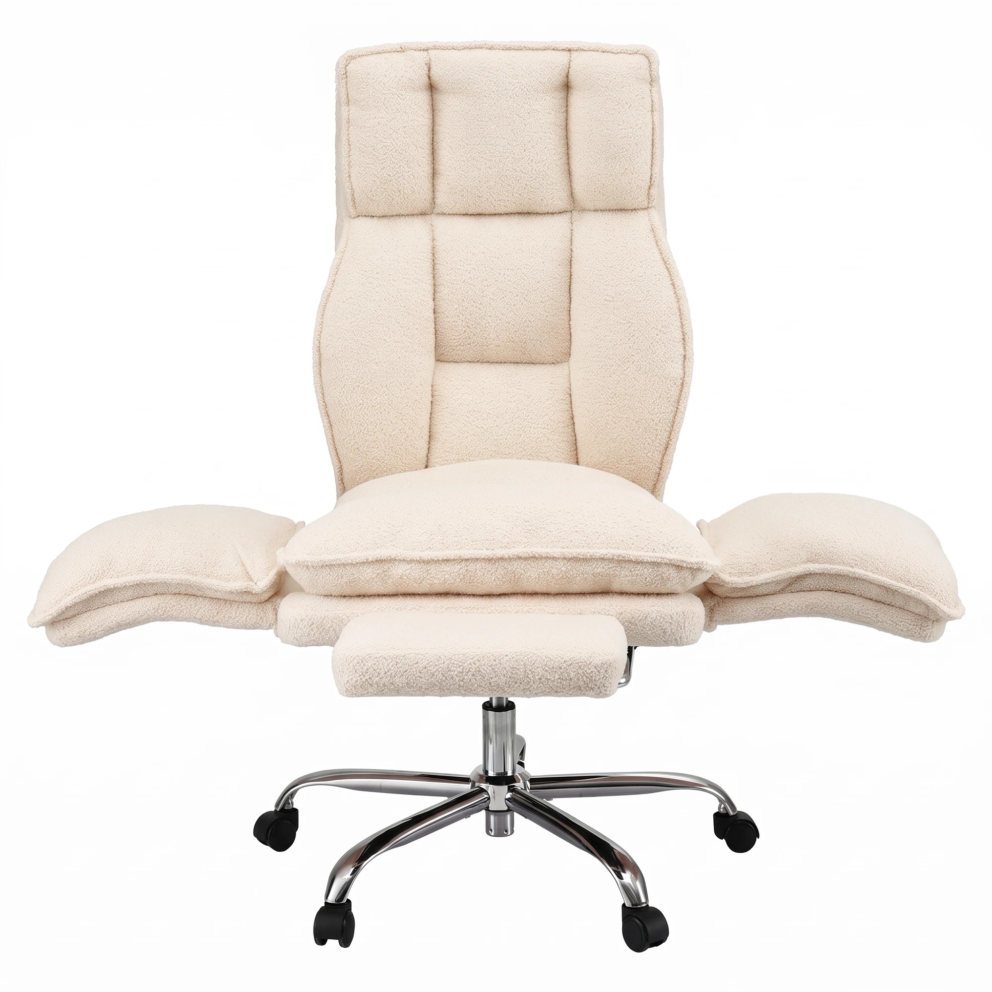 Artiss Big & Tall Criss Cross Office Chair with Flip Armrests Foot Rest ...