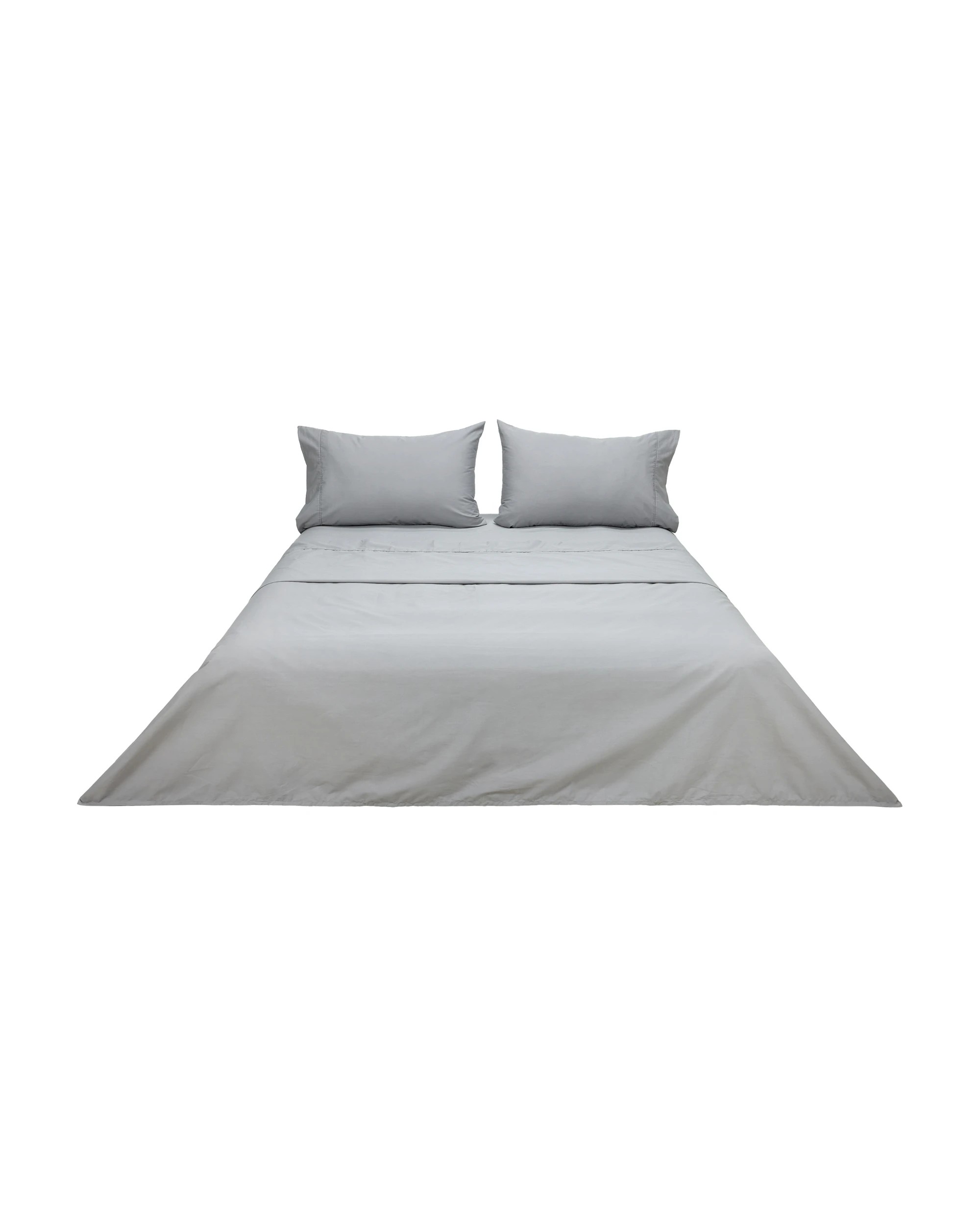 9 250 Thread Count Cotton Rich Sheet Set - Queen Bed, Light Grey, 9 of 10