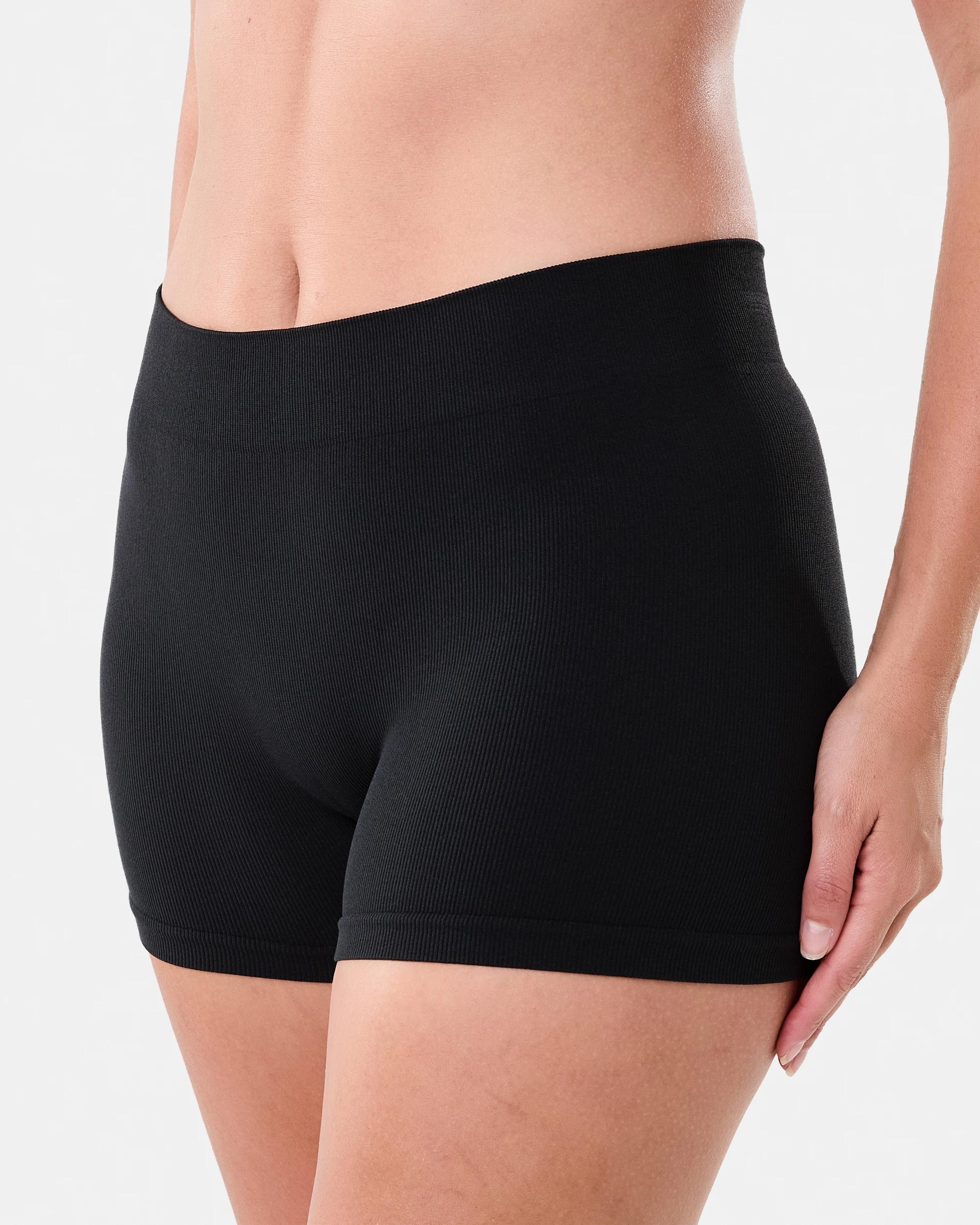 6 3 Pack Ribbed Shorties Bk Gm Bk, 6 of 8