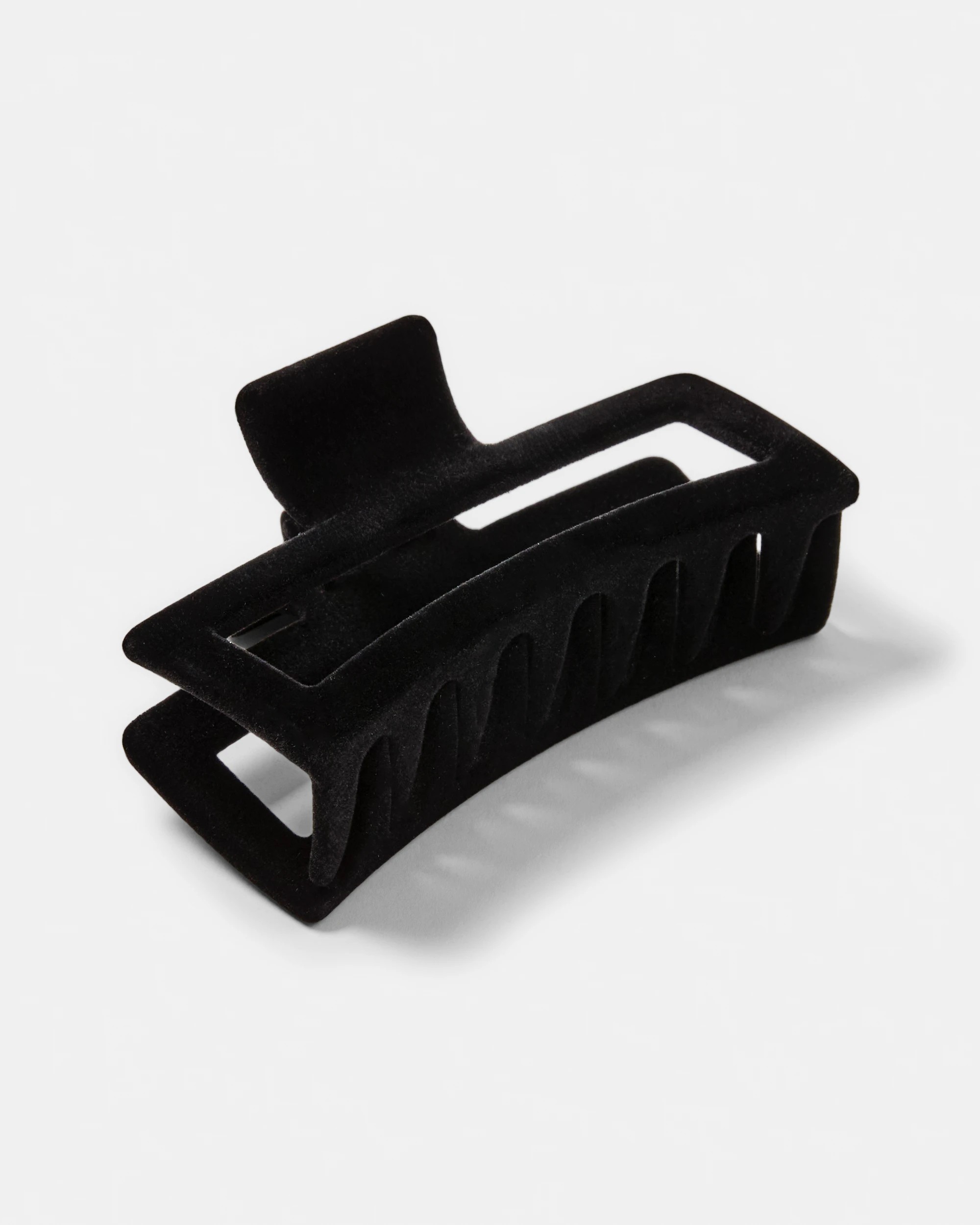 2 Black Velvet Rectangle Claw Hair Clip, 2 of 4