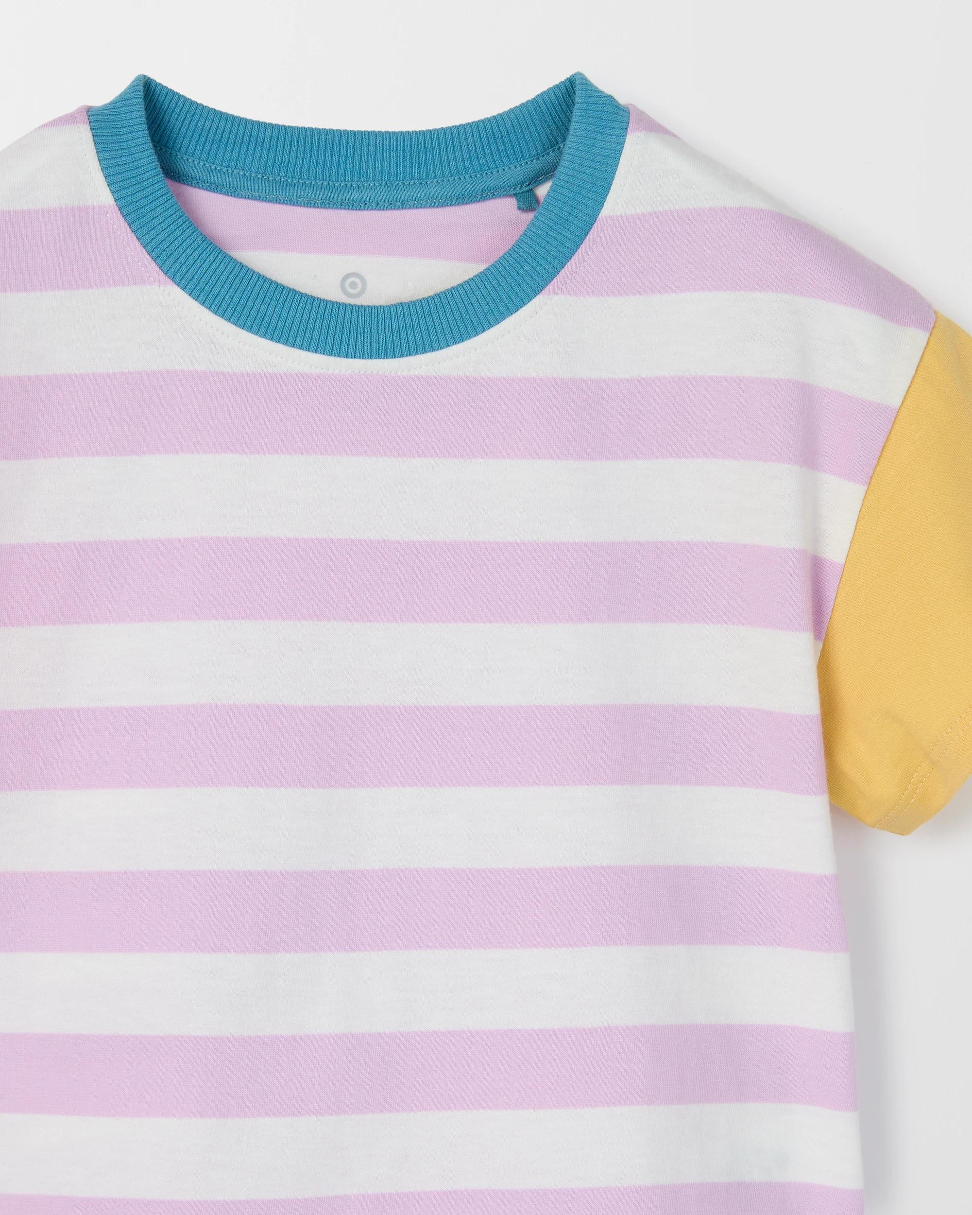 2 Target Kids Australian Cotton Oversized T-Shirt PINK/WHITE STRIPE, 2 of 2