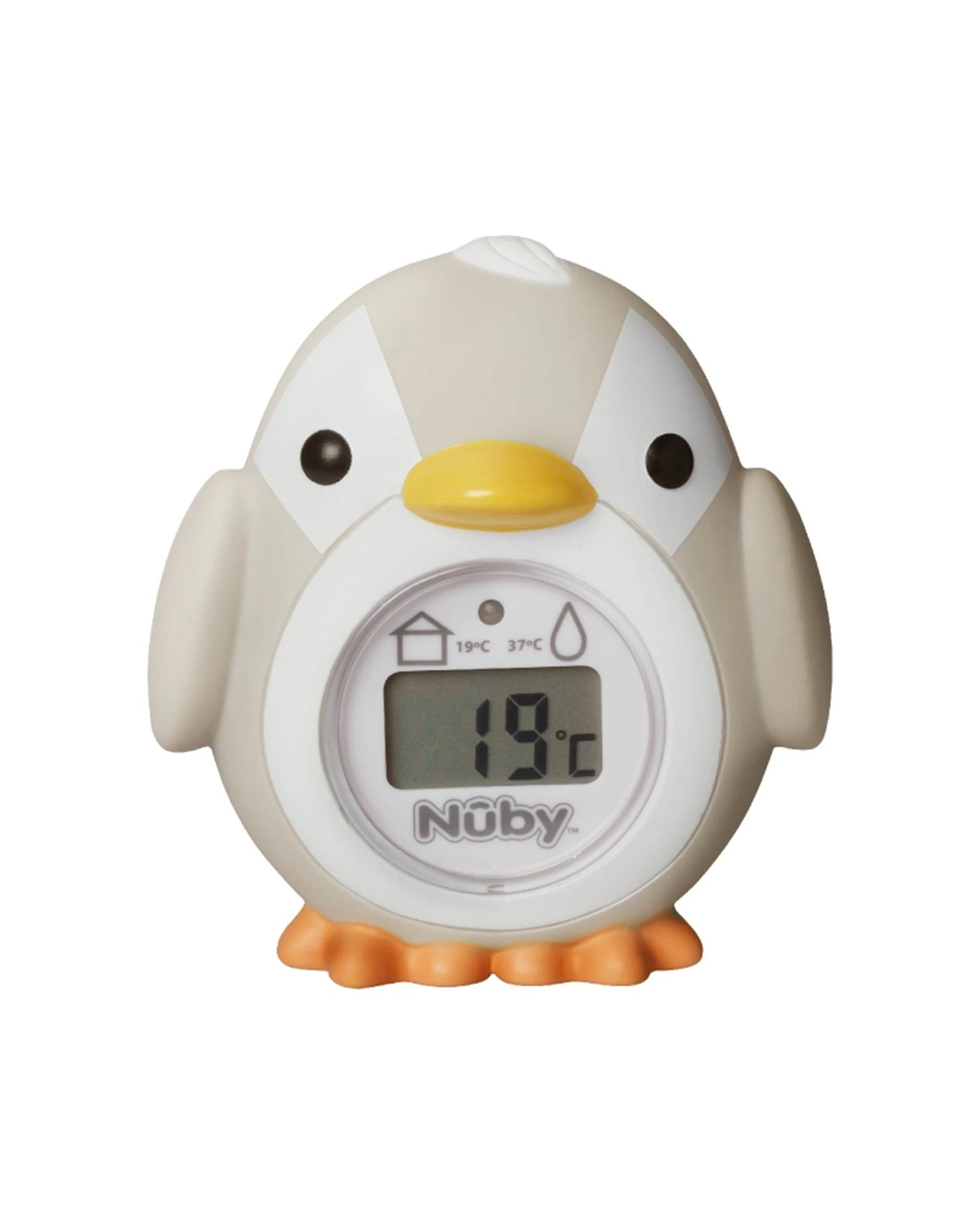 1 Nuby Penguin Bath Floating Thermometer Accurate Temp Display - Grey, 1 of 3