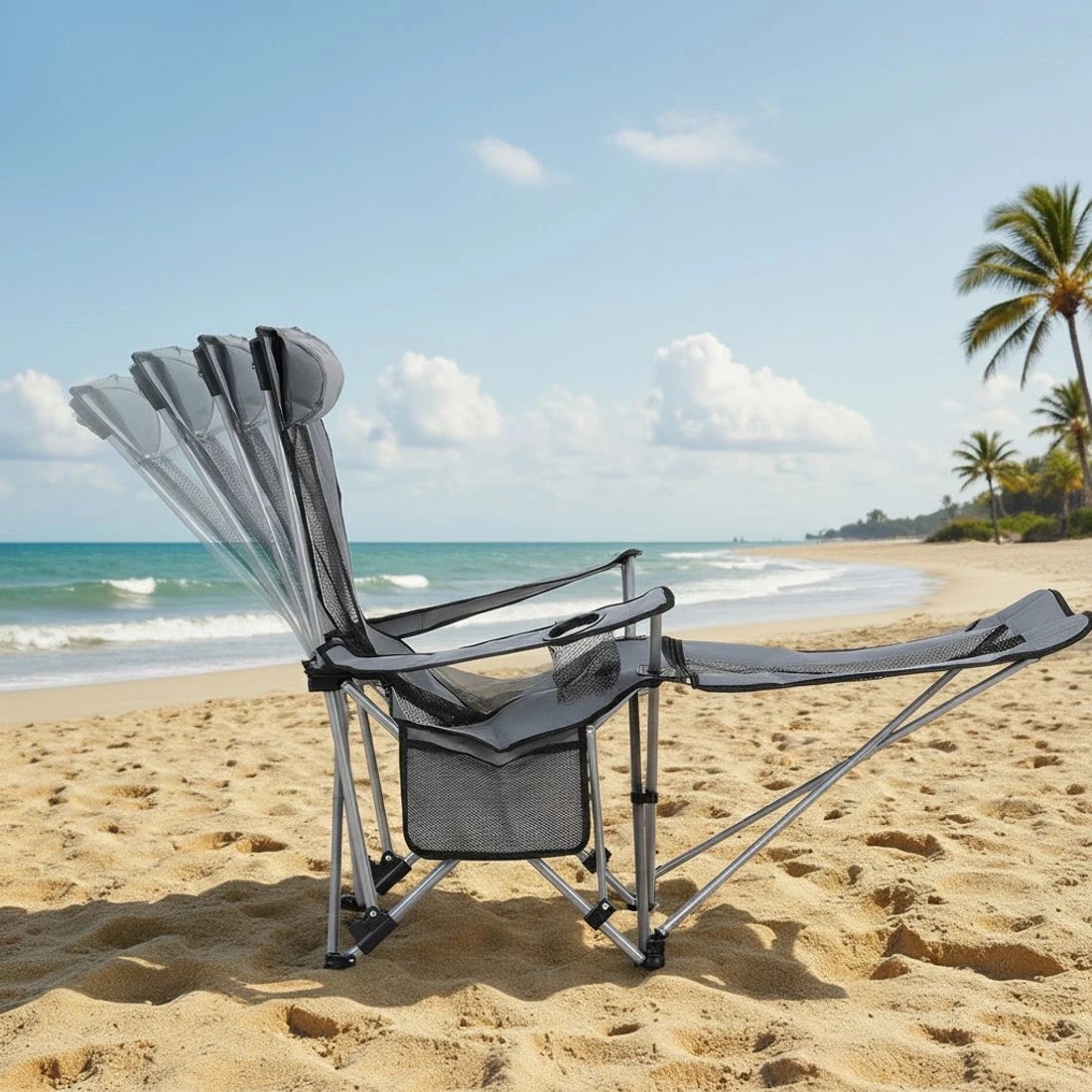 5 Weisshorn Camping Chair Adju Reclining Portable Outdoor Folding Chair - Grey, 5 of 7