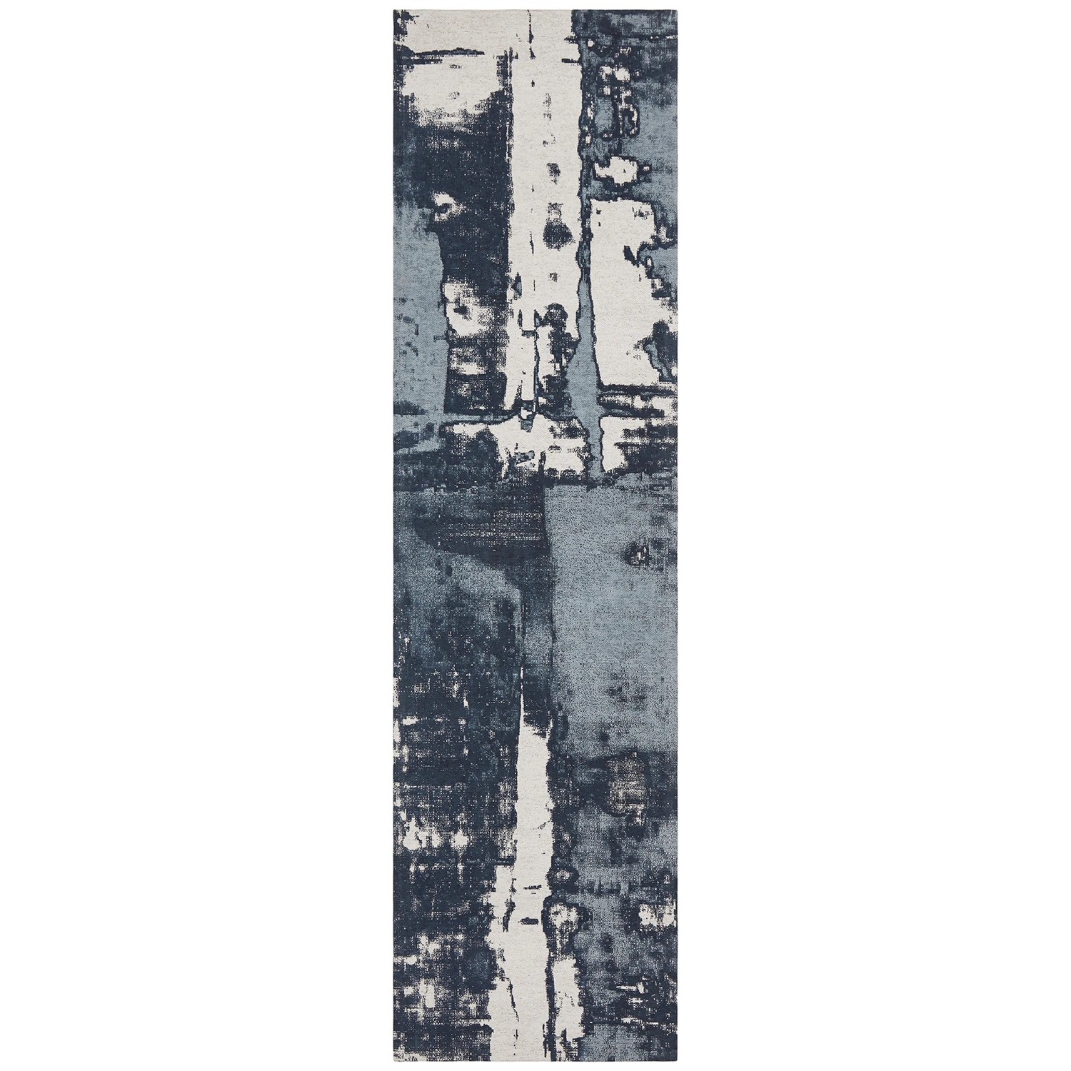 2 Common Ground Rugs Camellia 11 400x80cm - Large Runner Handmade Rug - Blue, 2 of 7