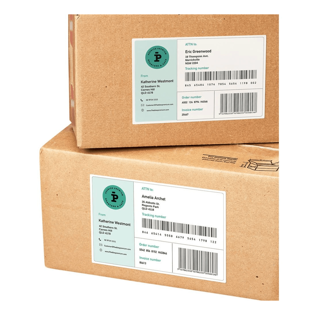 5 Avery Premium White Shipping Labels AveryEco A6 2UP 25 Sheets, 5 of 6