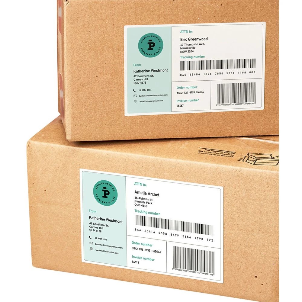 6 Avery Premium White Shipping Labels AveryEco A6 2UP 25 Sheets, 6 of 7