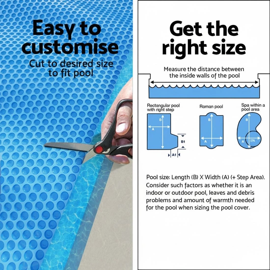 6 Aqua Buddy Pool Cover 600 Micron Bubble Heat Solar Blanket 8x4.2m - Multi, 6 of 6