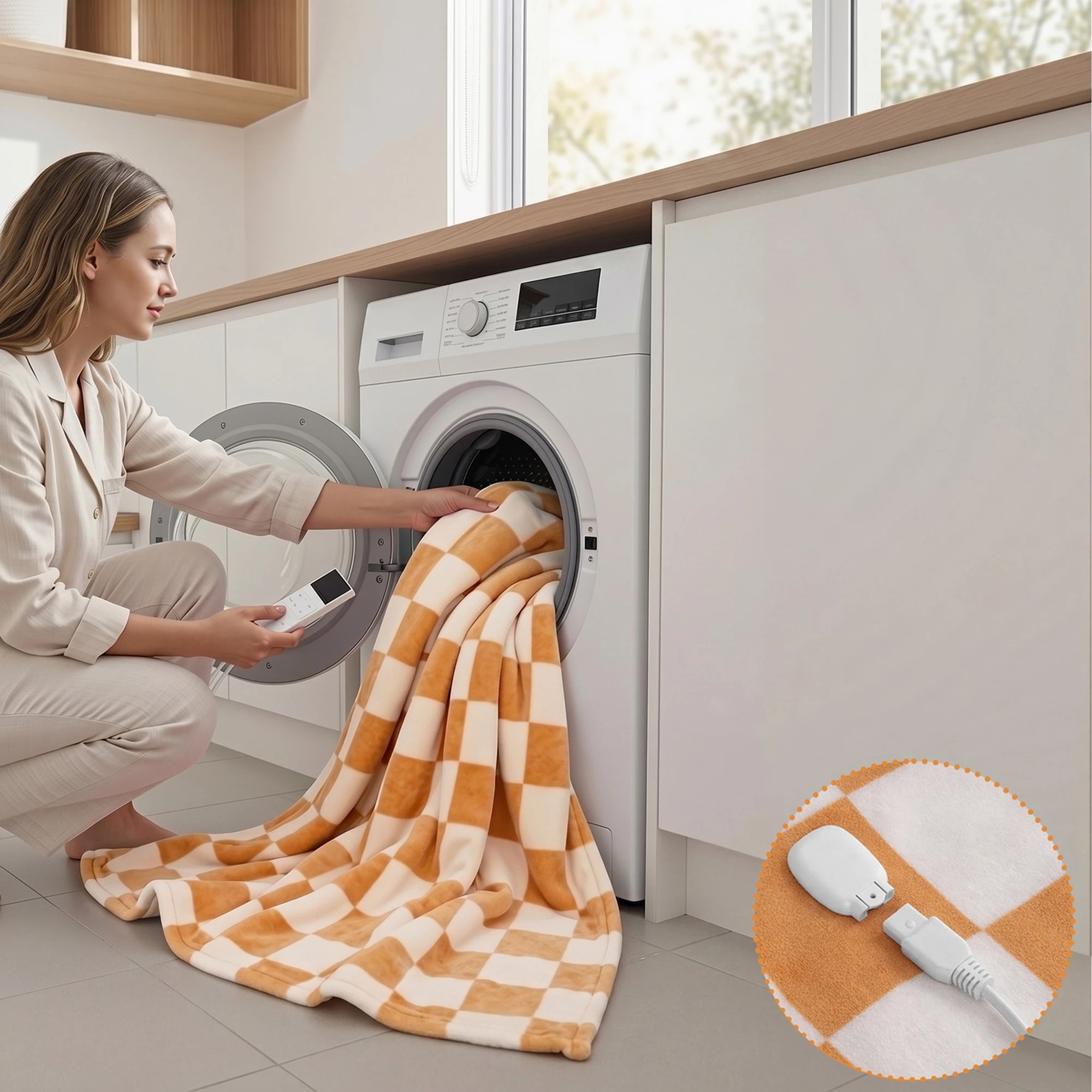 10 Giselle Bedding Electric Throw Rug Dual Side Fleece Flannel Heated Blanket - Multi, 10 of 10