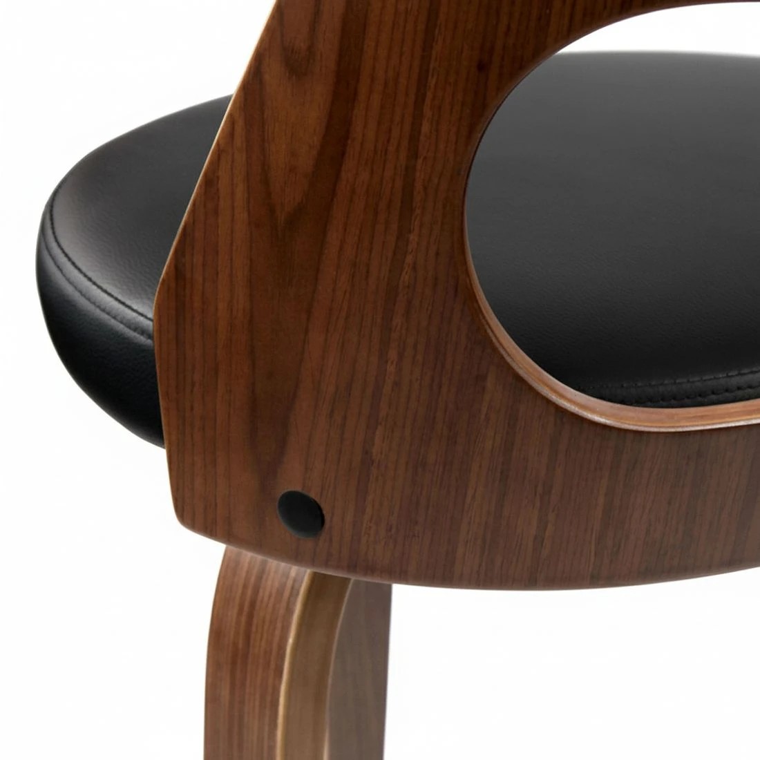 8 Artiss 2x Bar Stools Swivel Leather Chair 65cm - Black, 8 of 8