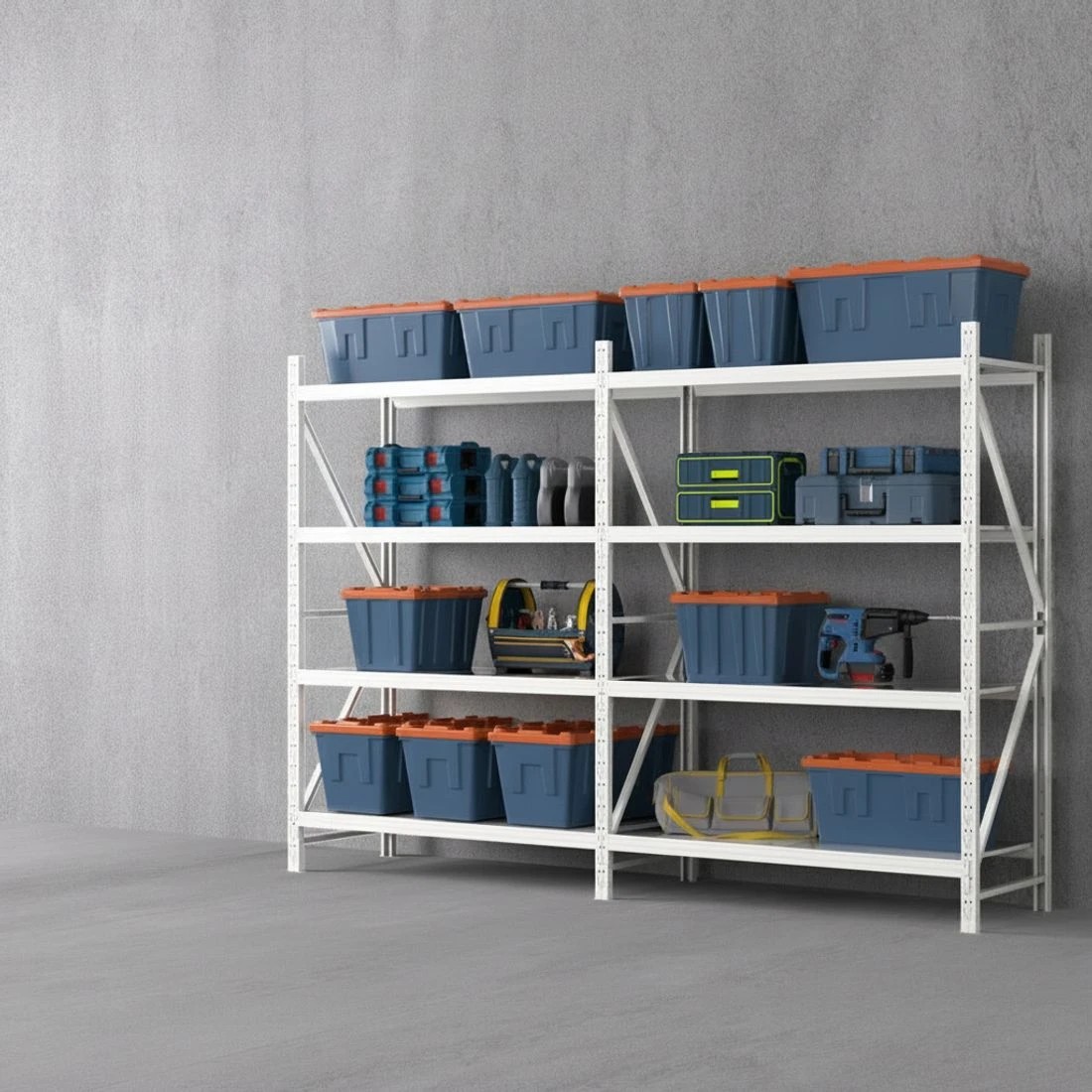 2 3Mx2M Giantz Garage Shelving Warehouse Rack - White, 2 of 4