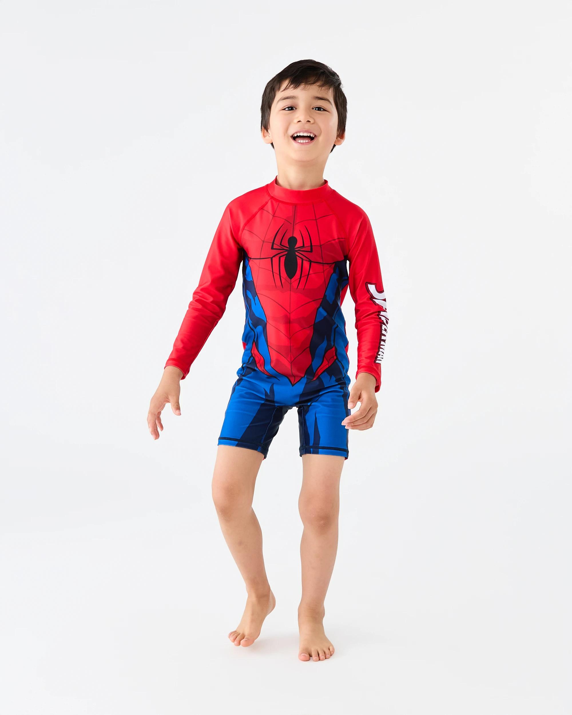 8 Spider-Man License Long Sleeve Swimsuit Spiderman, 8 of 9
