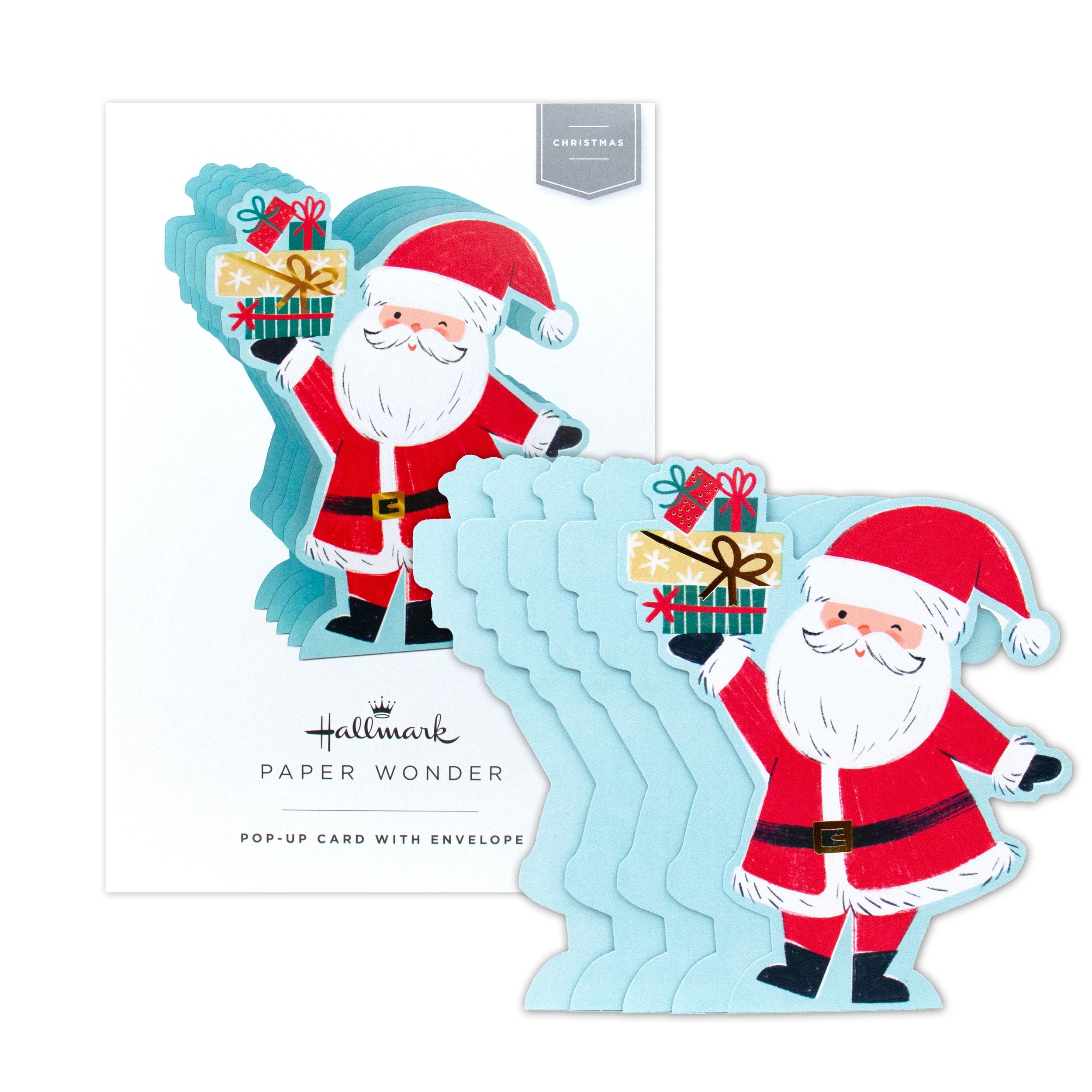 4 Hallmark Christmas Card - Jumbo Diecut Santa, 4 of 4