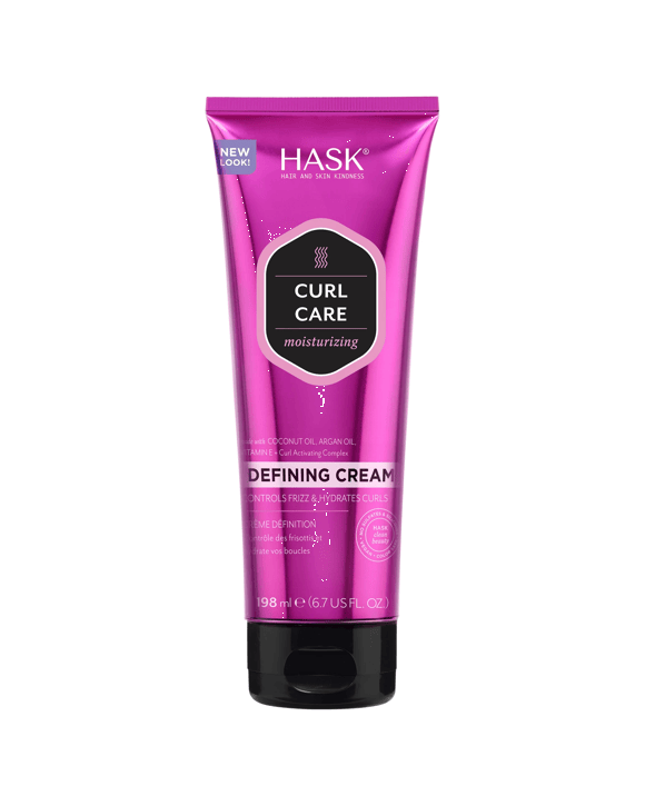 HASK Curl Care Curl Defining Cream 198ml - Coconut Oil, Argan Oil, Vitamin E and Curl Activating Complex