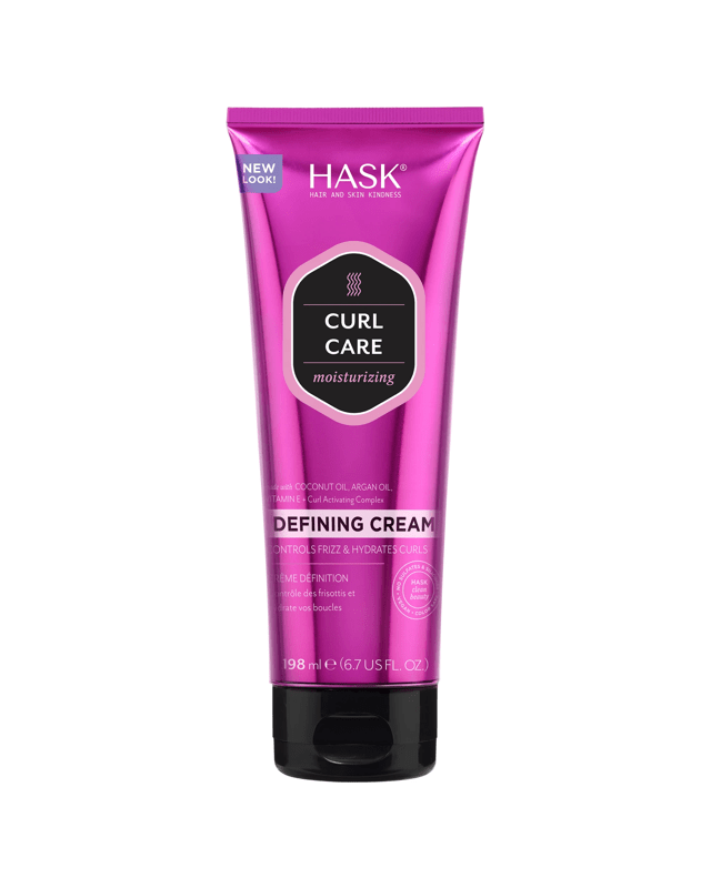 HASK Curl Care Curl Defining Cream 198ml - Coconut Oil, Argan Oil, Vitamin E and Curl Activating Com